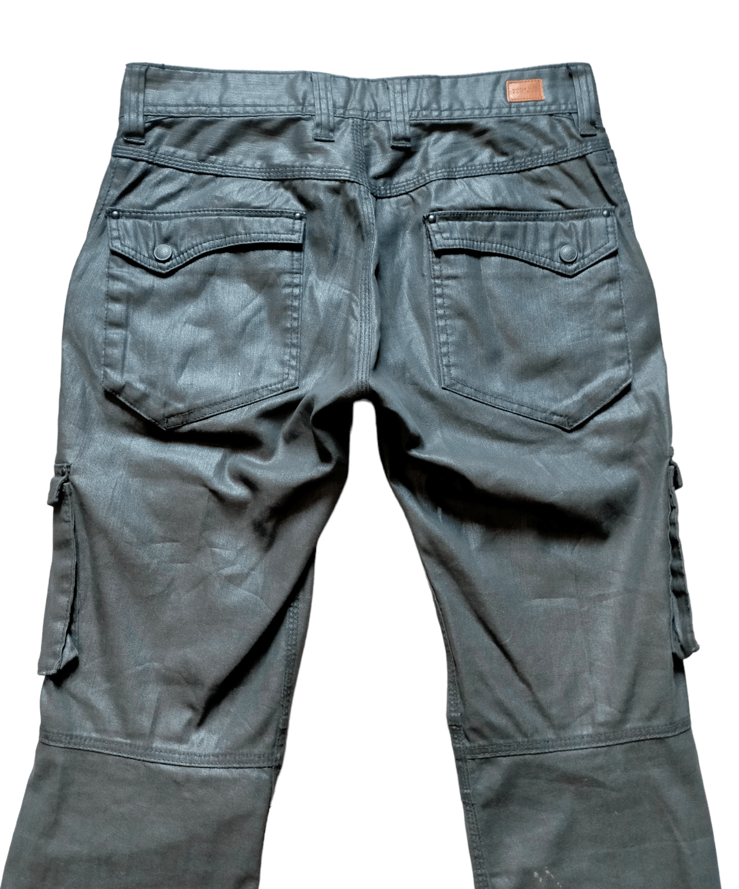 Hysteric Glamour Nicole Club For Men Cargo Black Waxed Jeans Size US 31 - 11 Thumbnail
