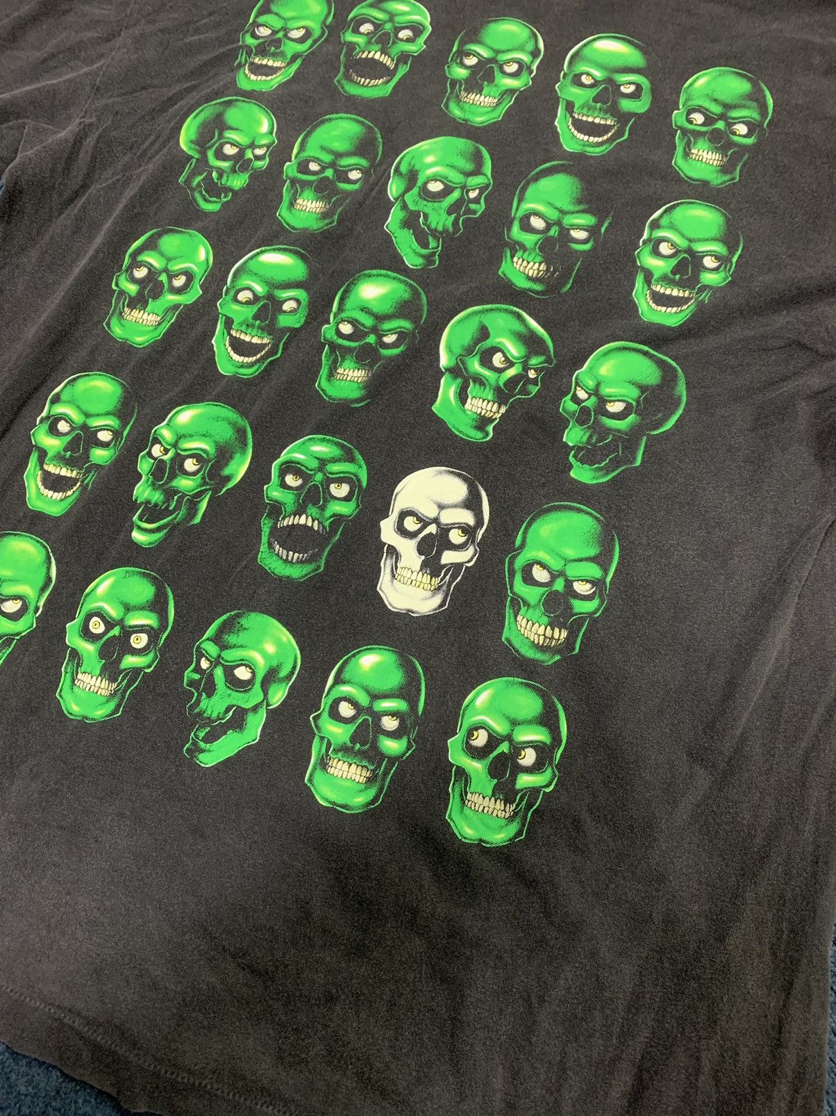 Band Tees × Designer × Japanese Brand Vintage Skull Pile Bootleg Faded Tee Size US XL / EU 56 / 4 - 6 Thumbnail