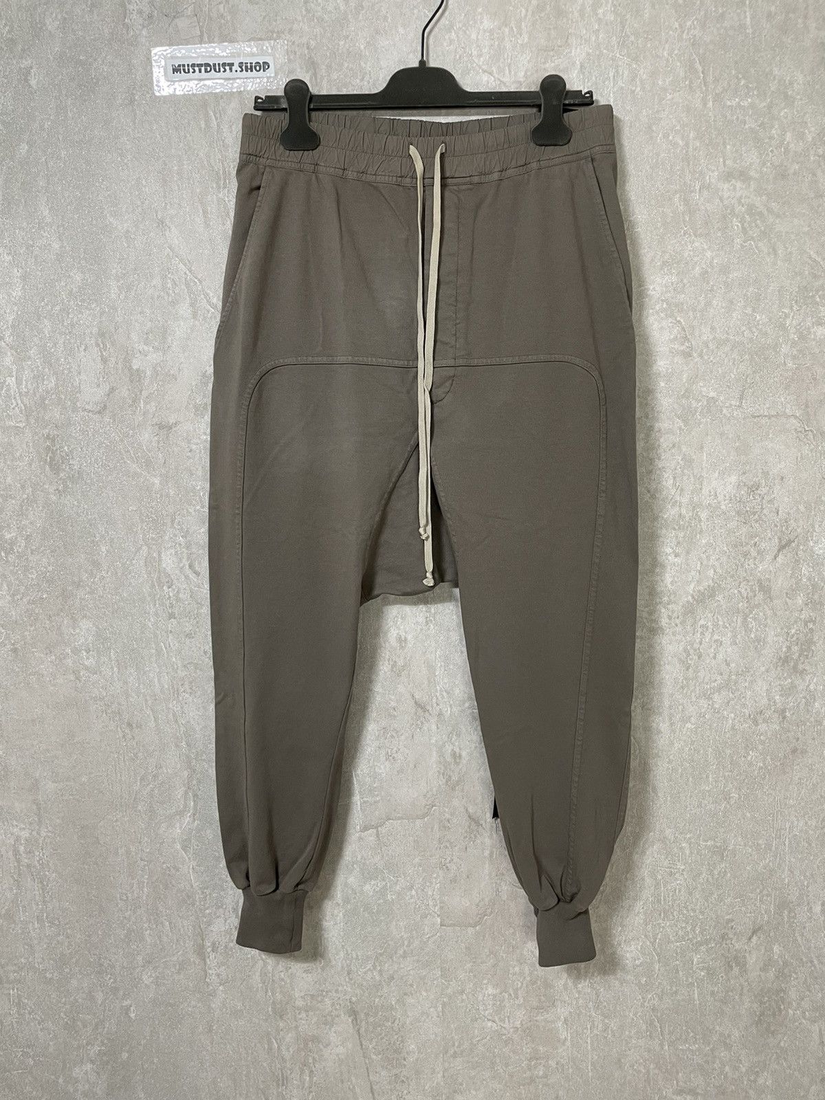 image of Rick Owens Rick Ownes Prisoner Jogger Pants in Dust, Men's (Size 31)