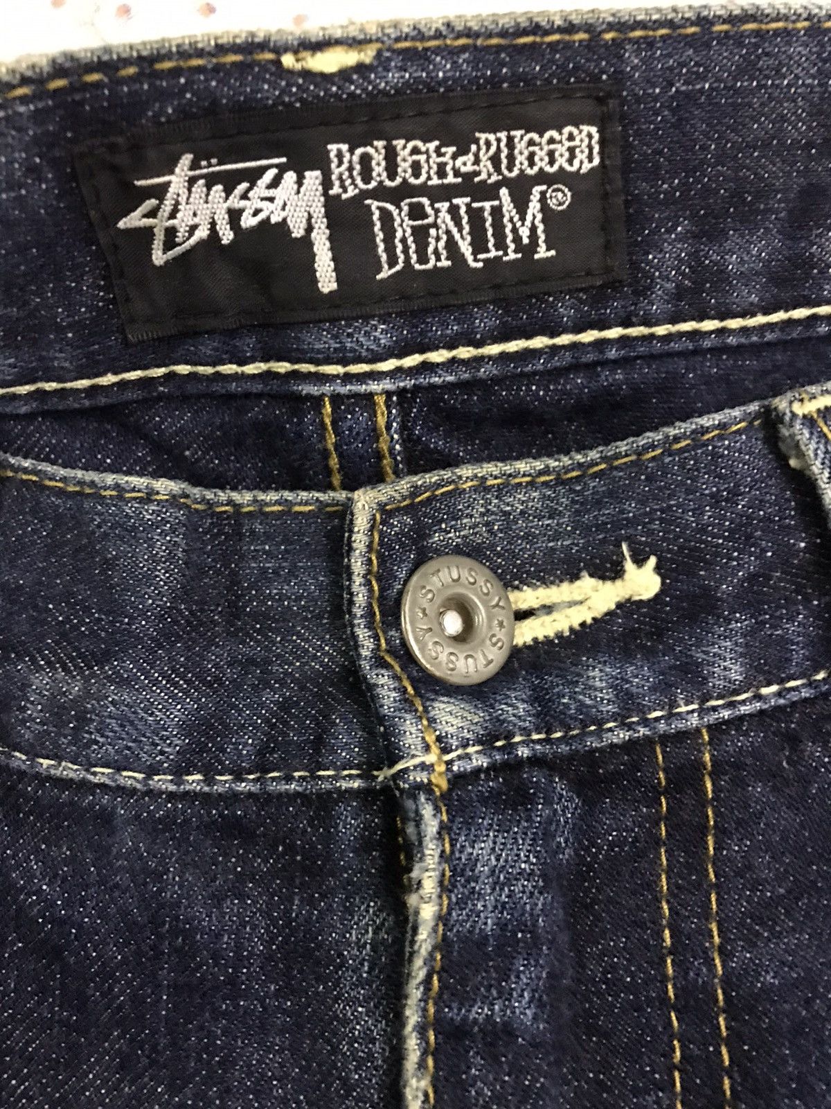 Stussy Vintage Stussy Japan Rough And Rugged Denim Distressed Size US 34 / EU 50 - 10 Thumbnail