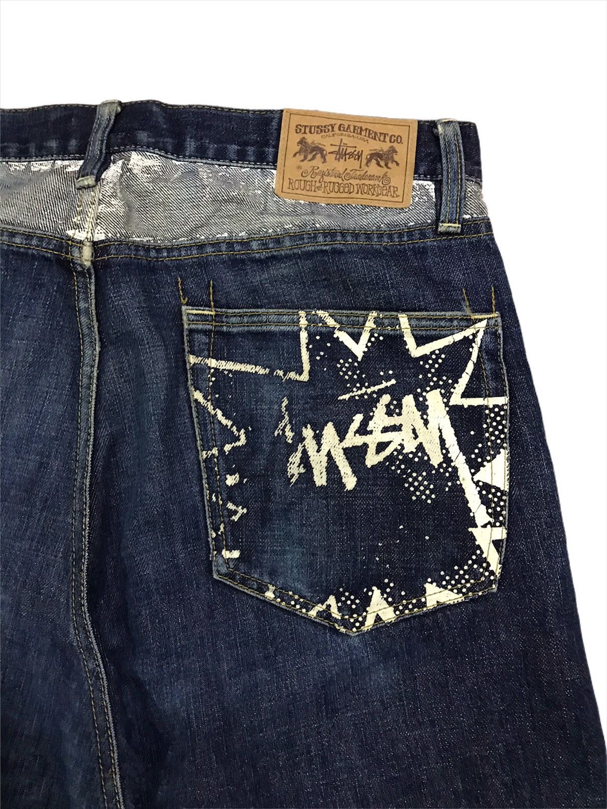 Stussy Vintage Stussy Japan Rough And Rugged Denim Distressed Size US 34 / EU 50 - 7 Thumbnail