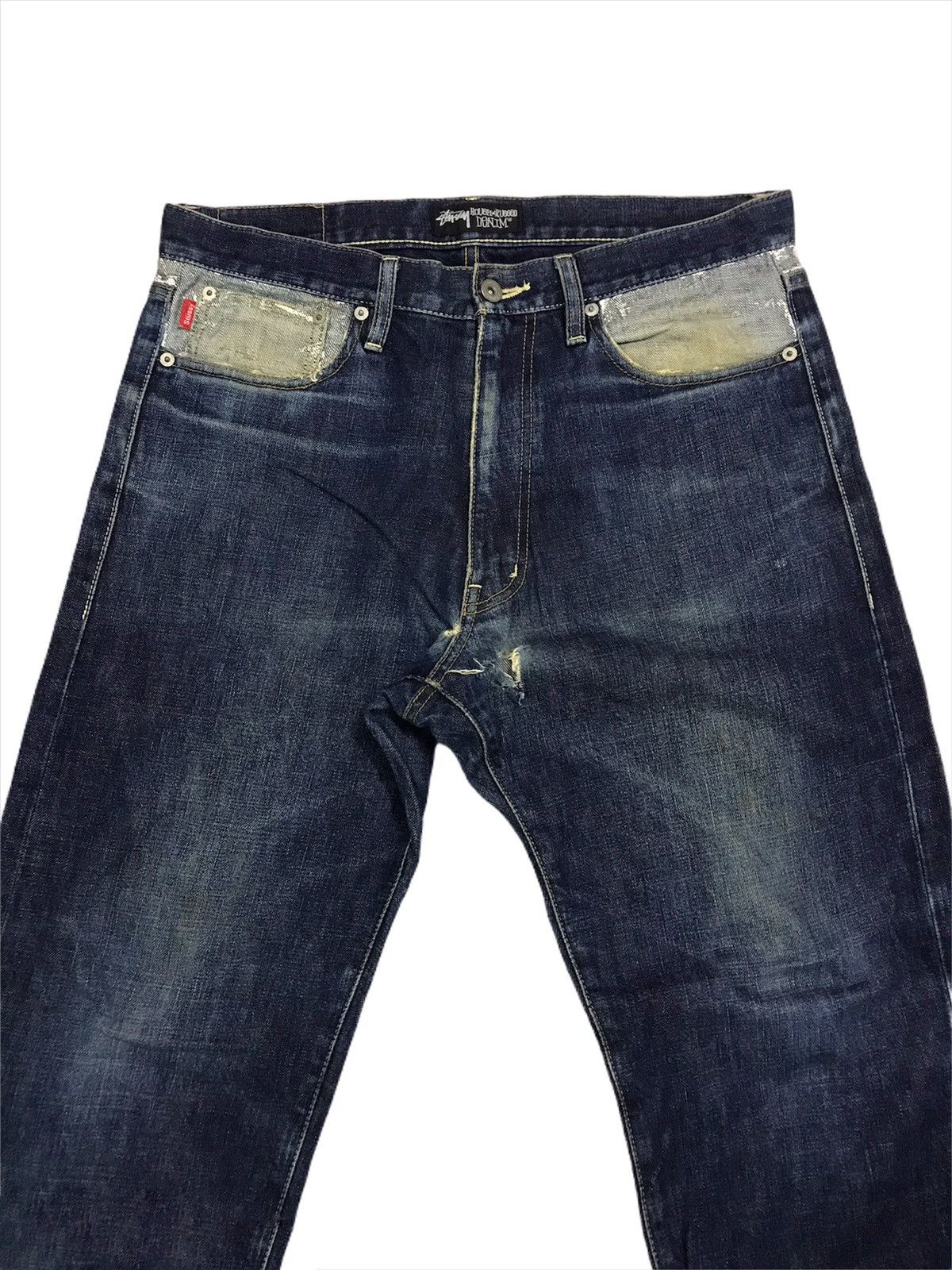 Stussy Vintage Stussy Japan Rough And Rugged Denim Distressed Size US 34 / EU 50 - 4 Thumbnail
