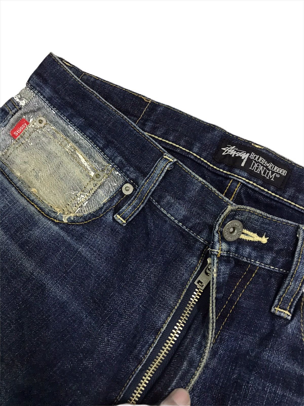 Stussy Vintage Stussy Japan Rough And Rugged Denim Distressed Size US 34 / EU 50 - 5 Thumbnail