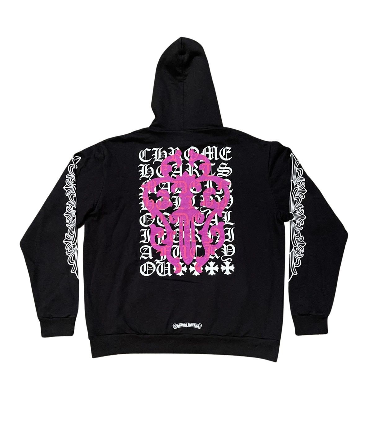 Chrome Hearts Chrome Hearts Pink Dagger & Eye Chart Pullover