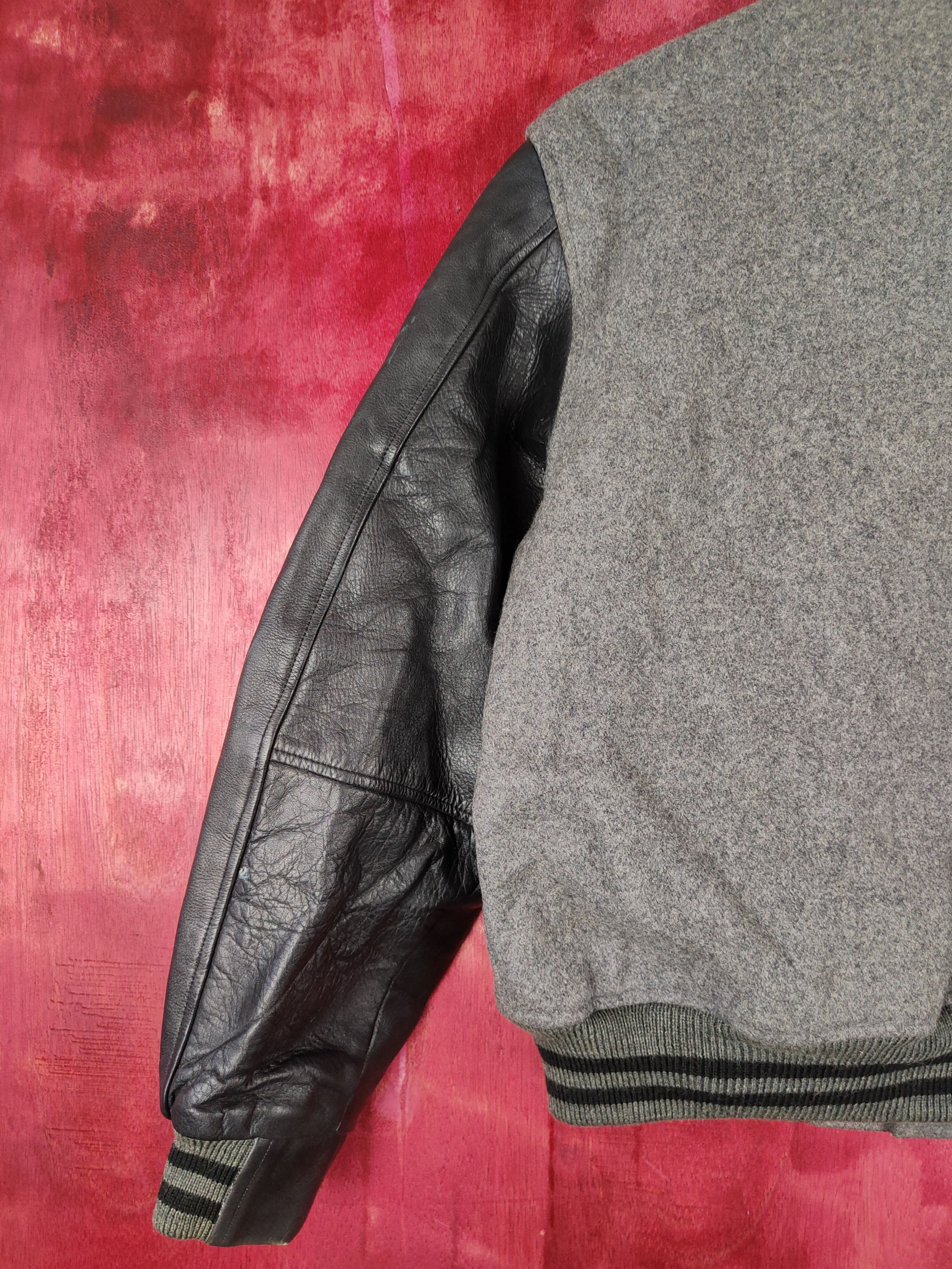 Japanese Brand Storm Island Gray plain varsity jacket #4241 Size US M / EU 48-50 / 2 - 8 Thumbnail