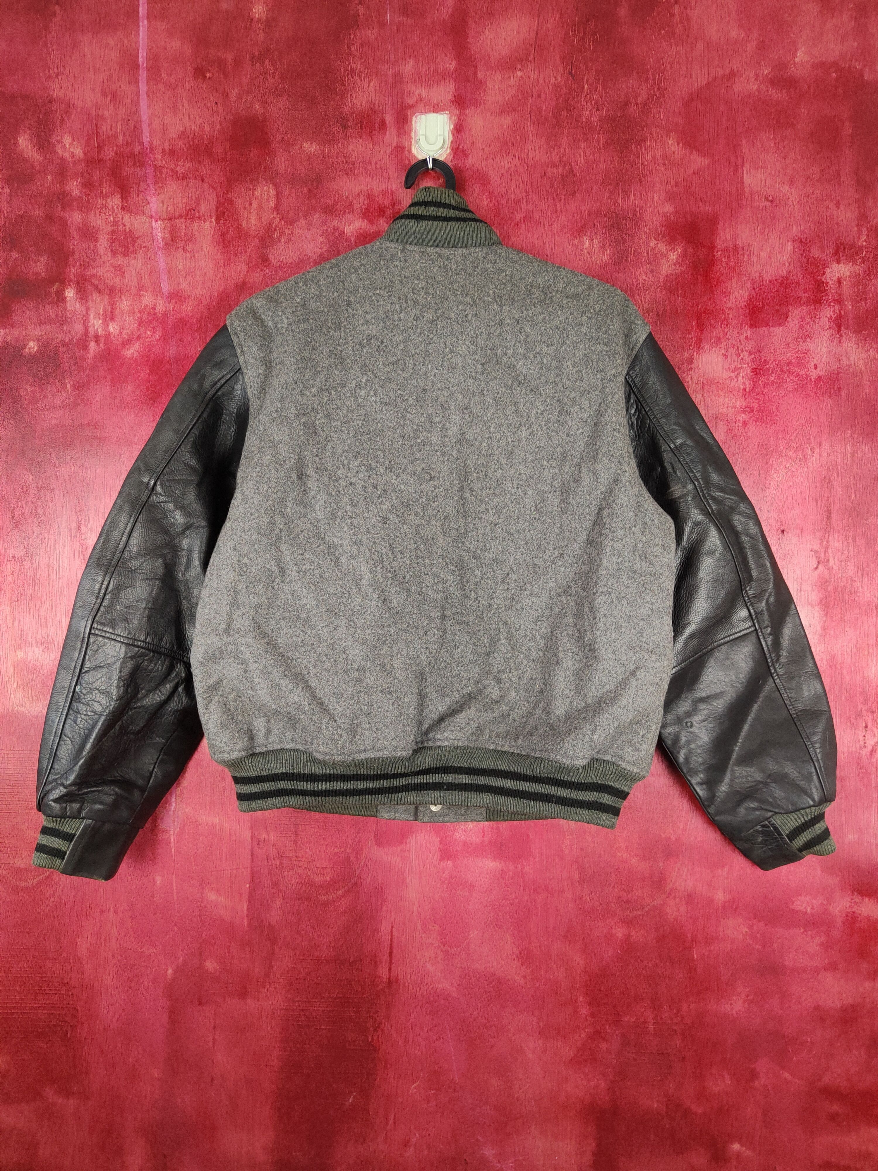 Japanese Brand Storm Island Gray plain varsity jacket #4241 Size US M / EU 48-50 / 2 - 7 Thumbnail