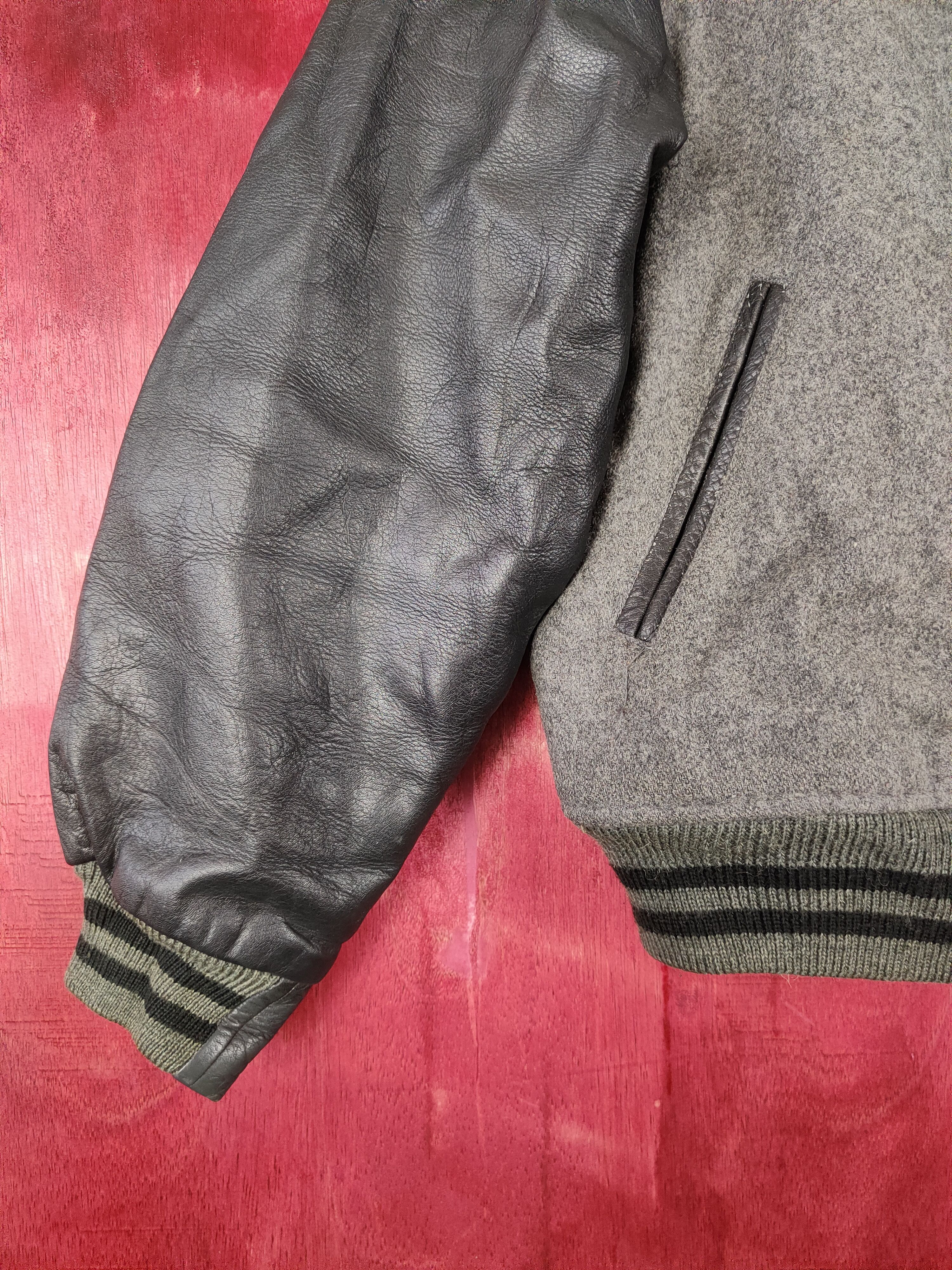 Japanese Brand Storm Island Gray plain varsity jacket #4241 Size US M / EU 48-50 / 2 - 4 Thumbnail