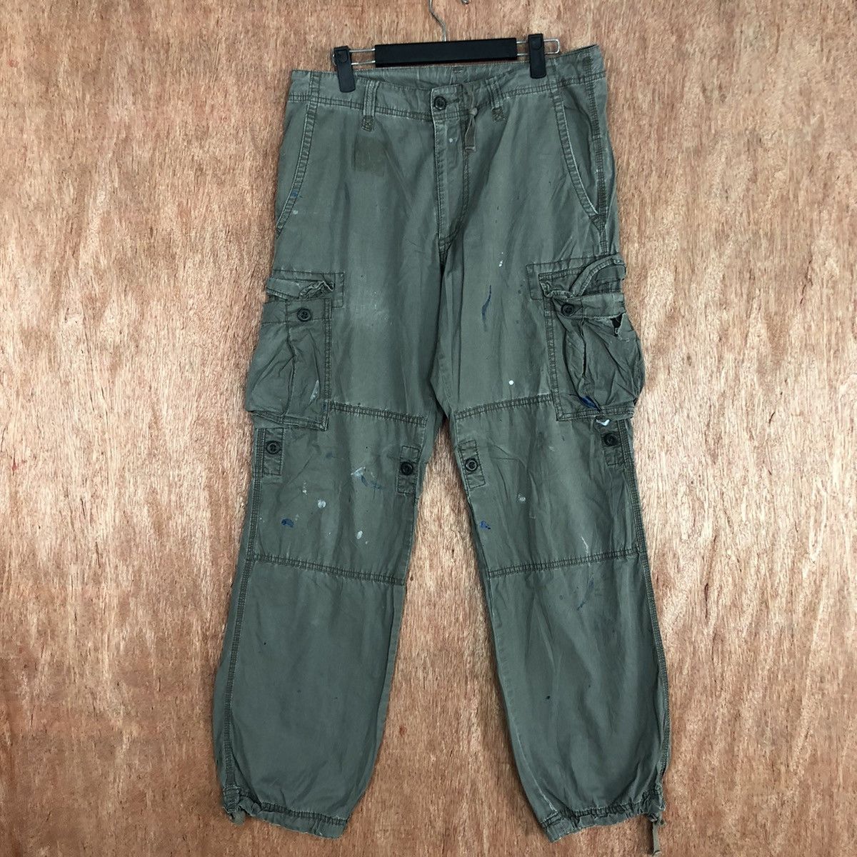 Japanese Brand DLL Japan MUltipocket painter thrashed Cargo Pants #c664 Size US 32 / EU 48 - 1 Thumbnail