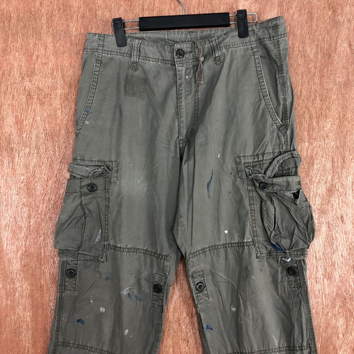 Japanese Brand DLL Japan MUltipocket painter thrashed Cargo Pants #c664 Size US 32 / EU 48 - 2 Thumbnail