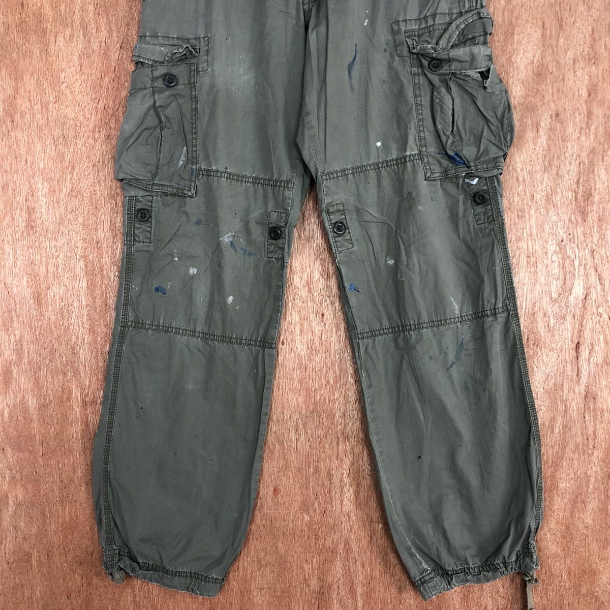 Japanese Brand DLL Japan MUltipocket painter thrashed Cargo Pants #c664 Size US 32 / EU 48 - 3 Thumbnail