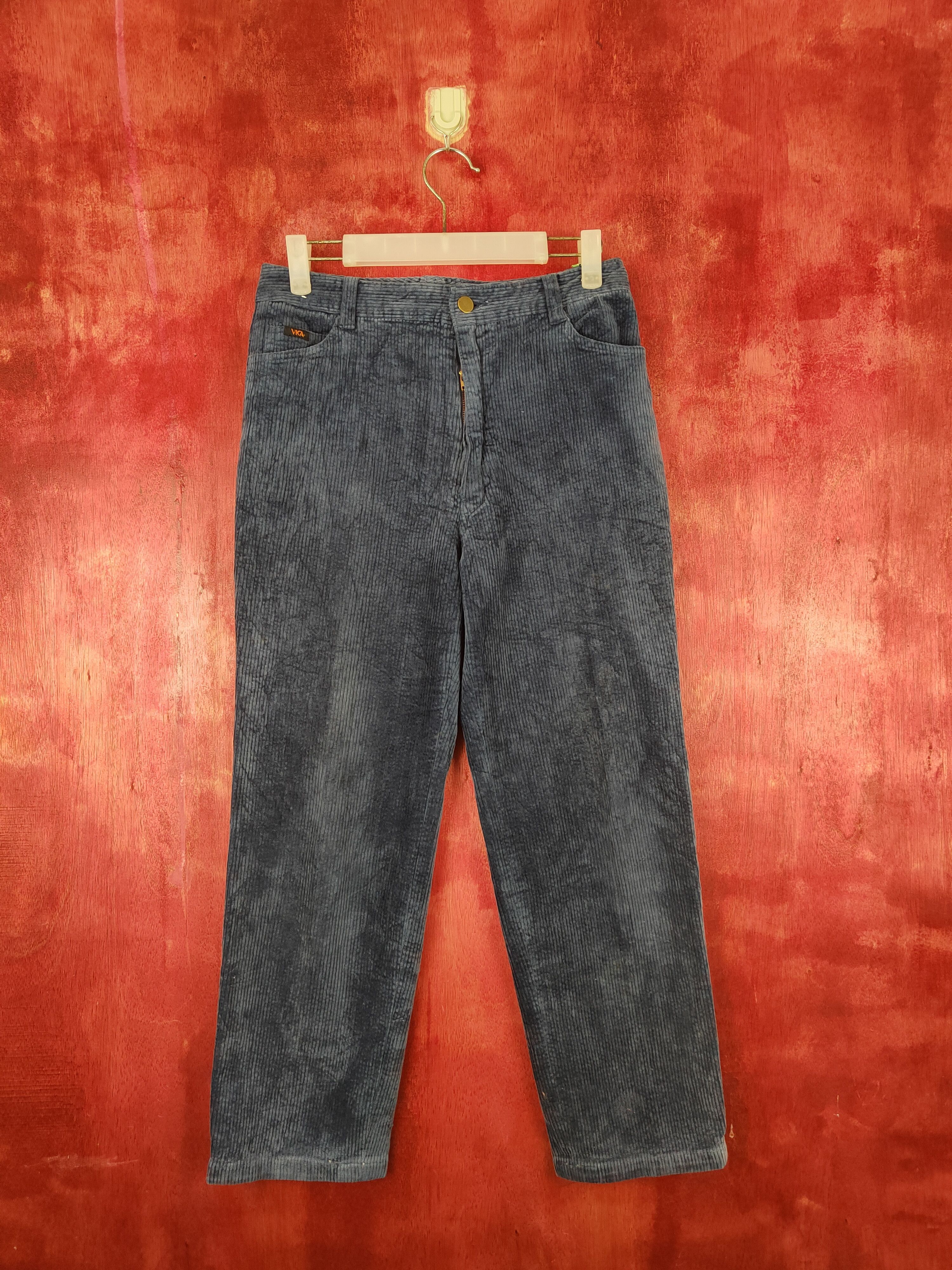 Vica Dark Blue vintage Corduroy Pants #S636