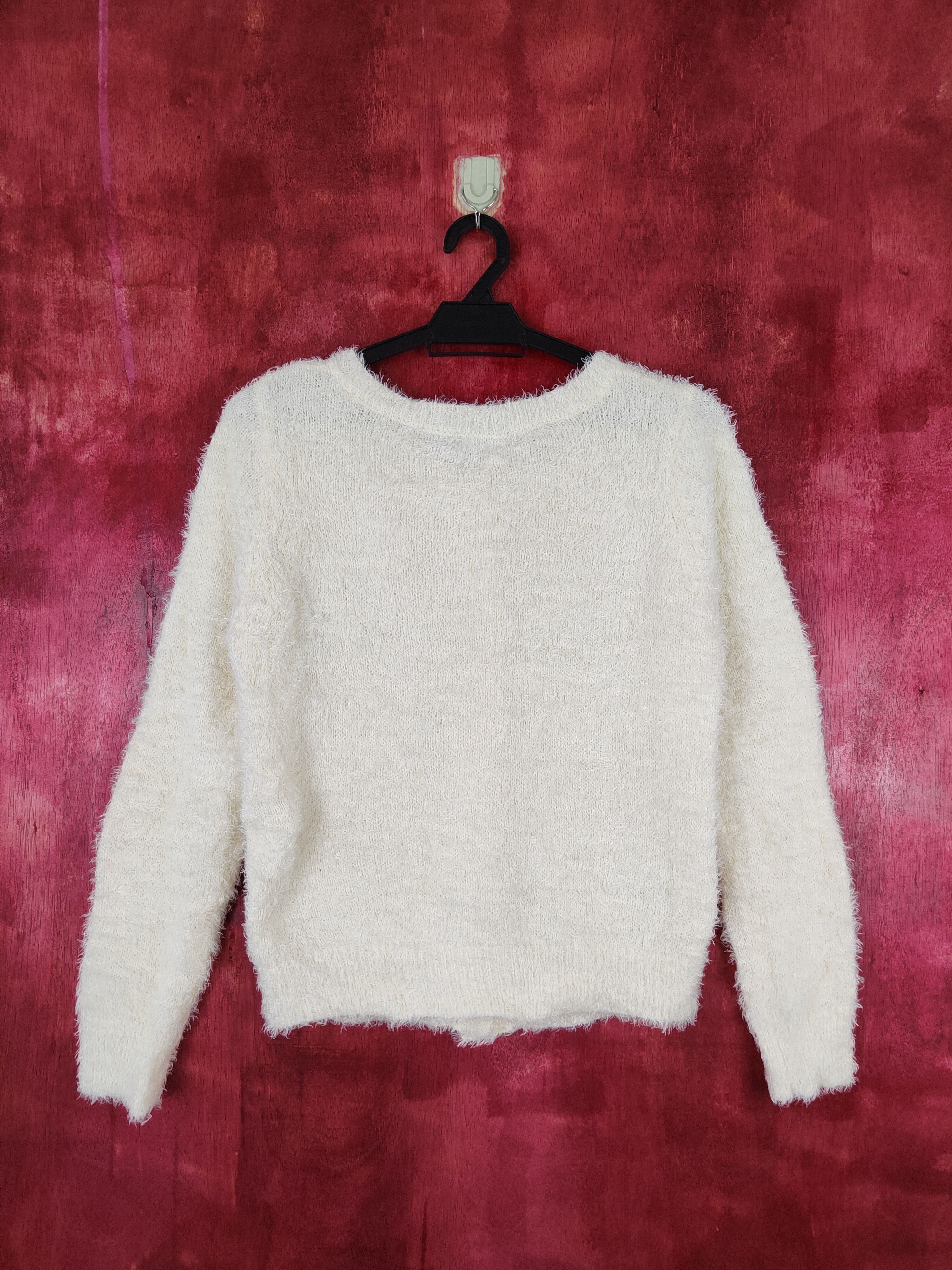 Designer × Homespun Knitwear × Japanese Brand Cote-de Cream Shag Shaggy Fur Mohair Knitwear #S408 Size S / US 4 / IT 40 - 5 Thumbnail