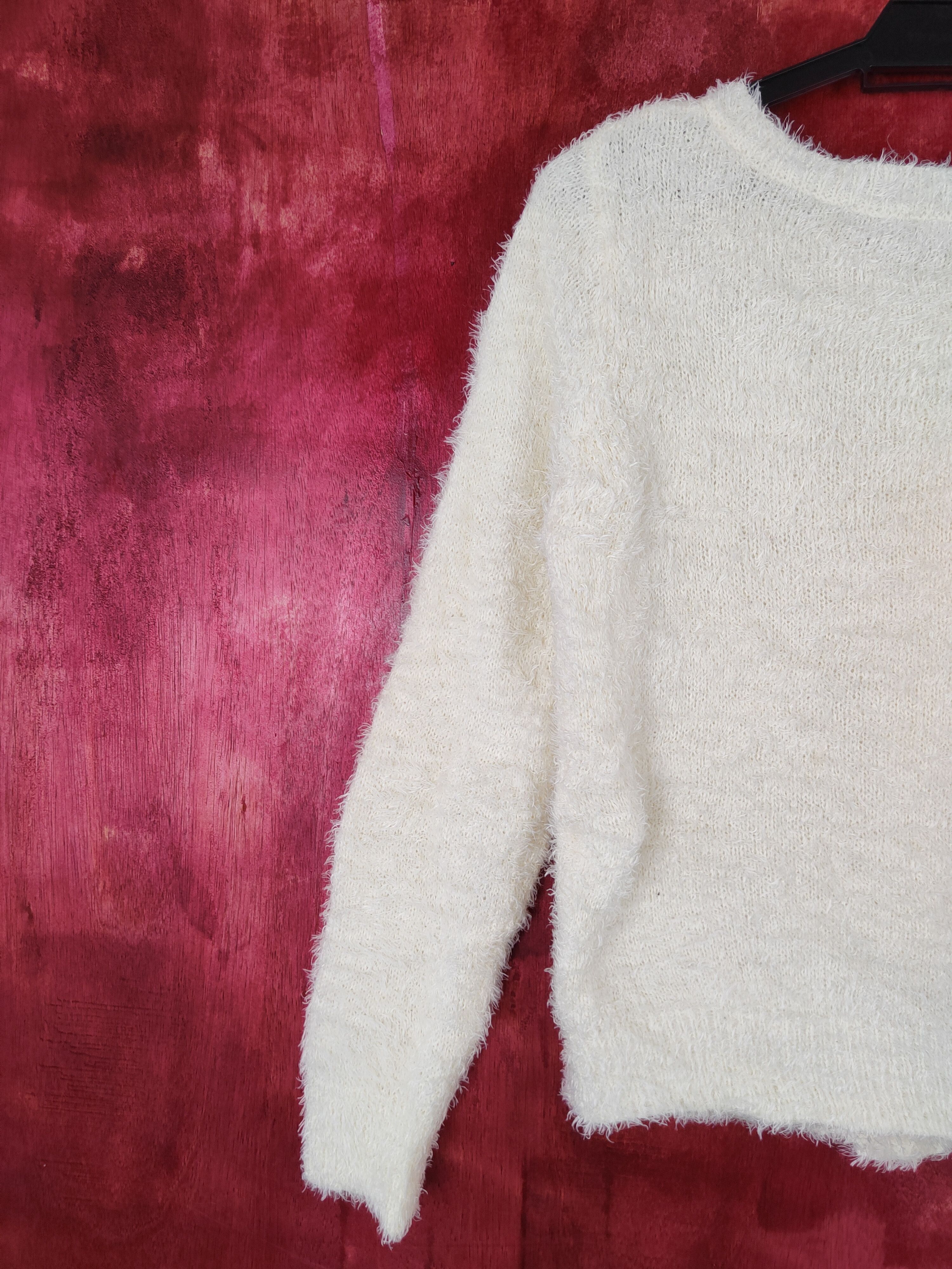 Designer × Homespun Knitwear × Japanese Brand Cote-de Cream Shag Shaggy Fur Mohair Knitwear #S408 Size S / US 4 / IT 40 - 6 Thumbnail