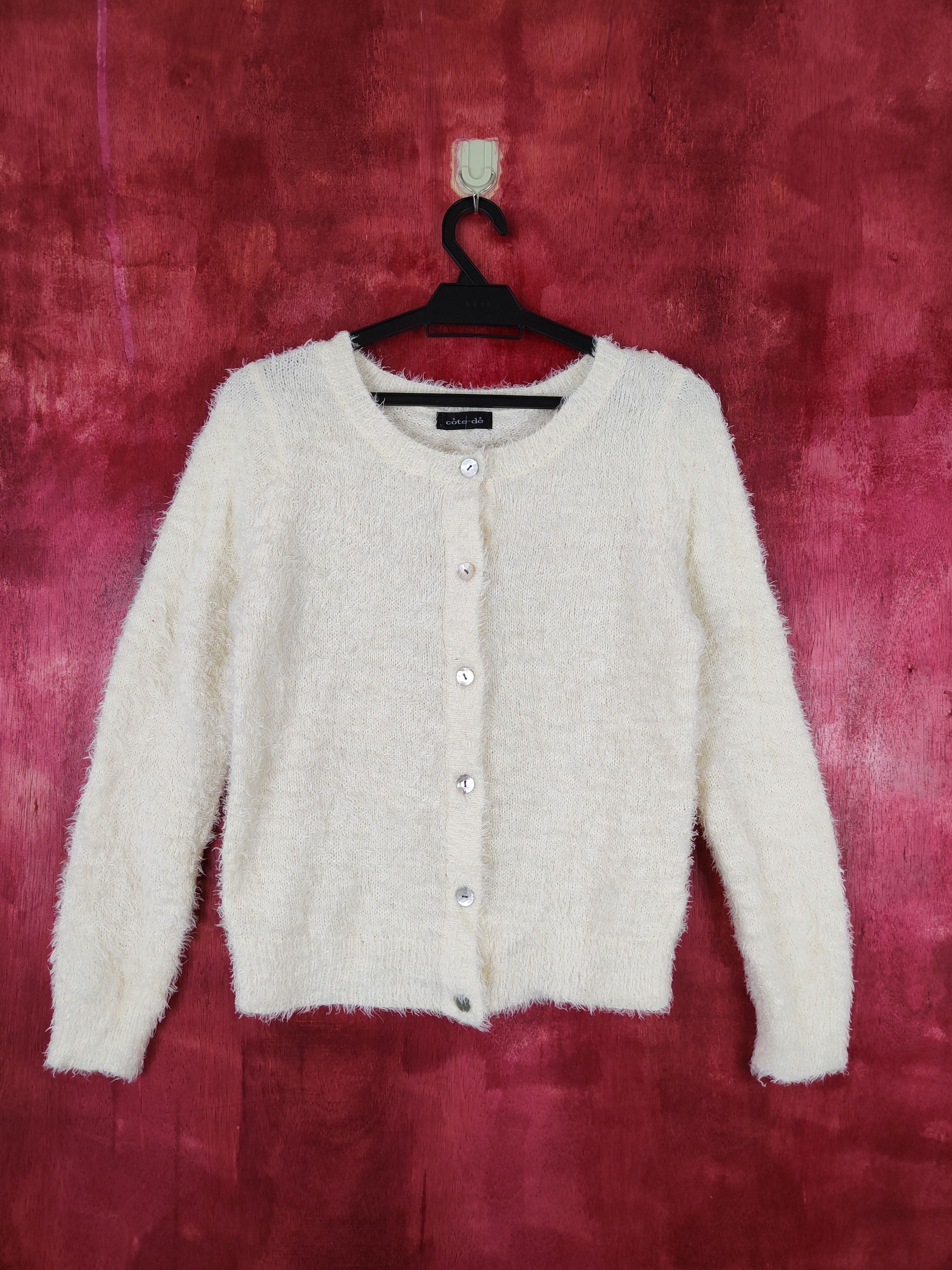 Designer × Homespun Knitwear × Japanese Brand Cote-de Cream Shag Shaggy Fur Mohair Knitwear #S408 Size S / US 4 / IT 40 - 1 Thumbnail