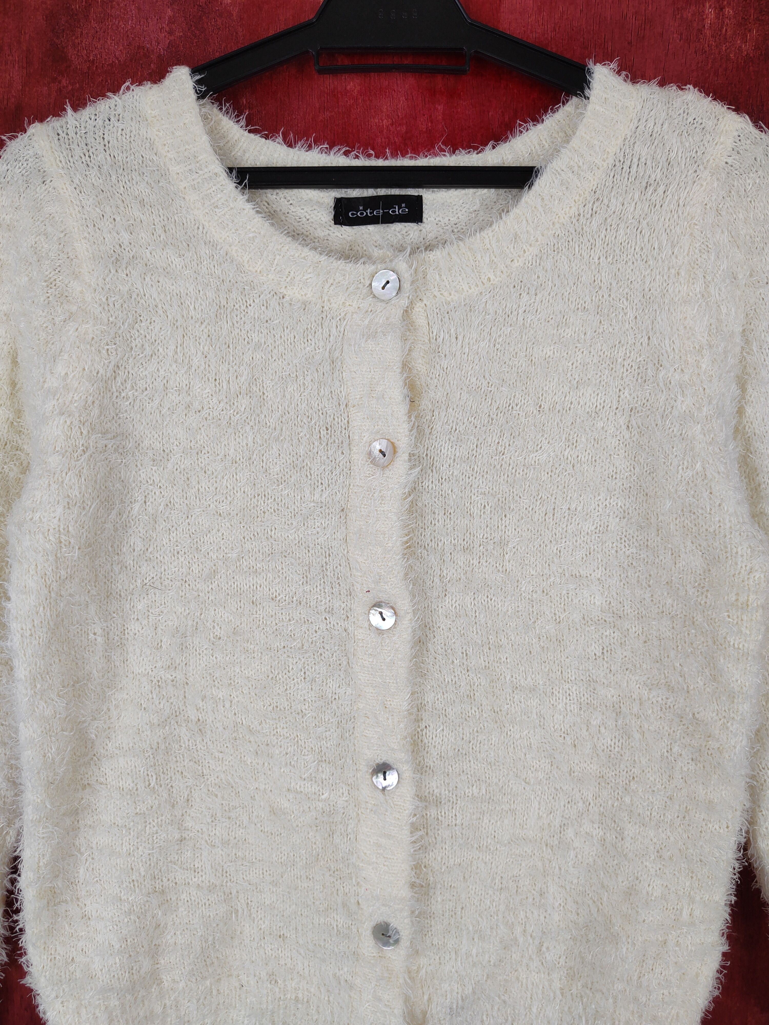 Designer × Homespun Knitwear × Japanese Brand Cote-de Cream Shag Shaggy Fur Mohair Knitwear #S408 Size S / US 4 / IT 40 - 2 Thumbnail
