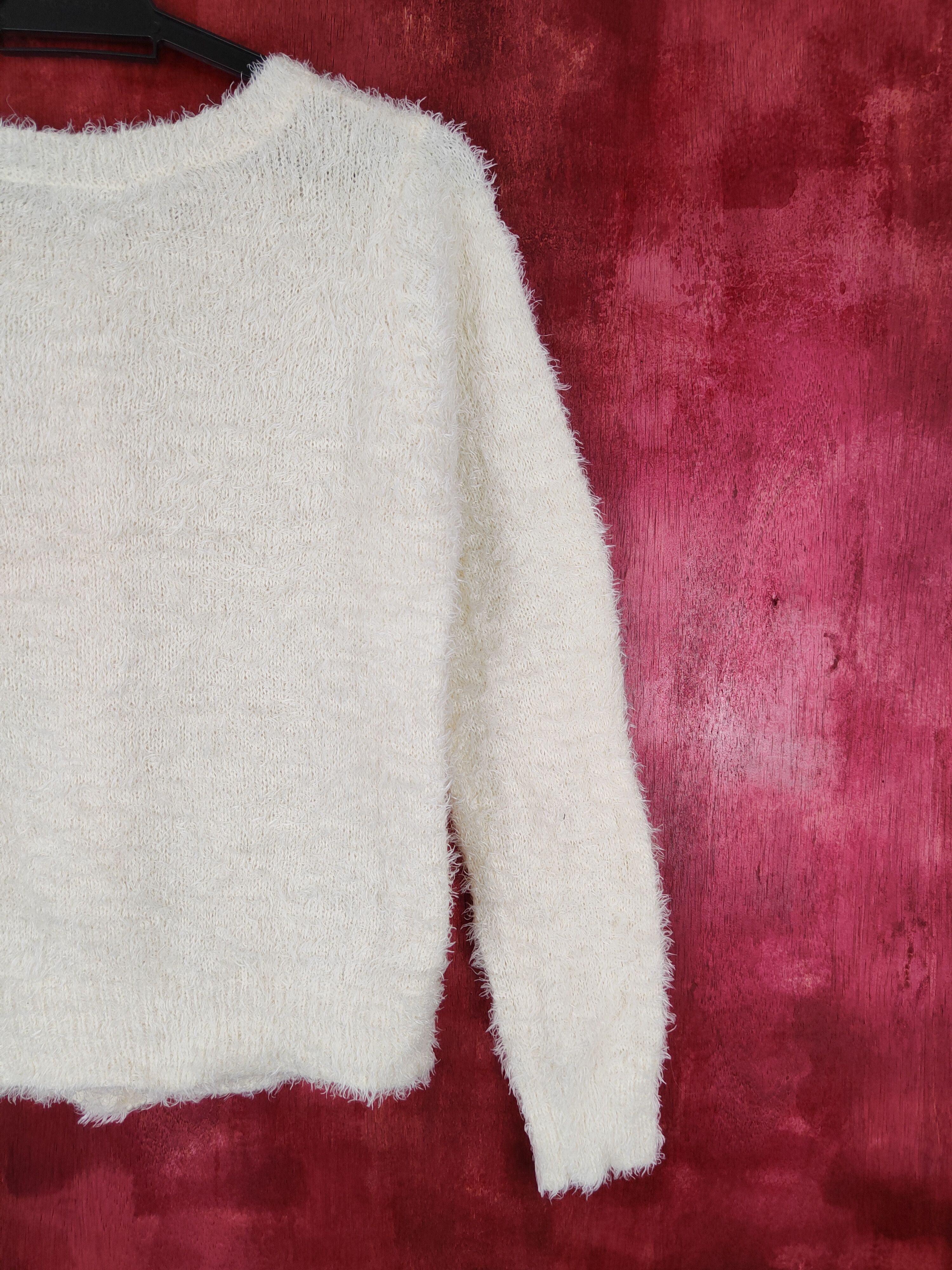 Designer × Homespun Knitwear × Japanese Brand Cote-de Cream Shag Shaggy Fur Mohair Knitwear #S408 Size S / US 4 / IT 40 - 7 Thumbnail