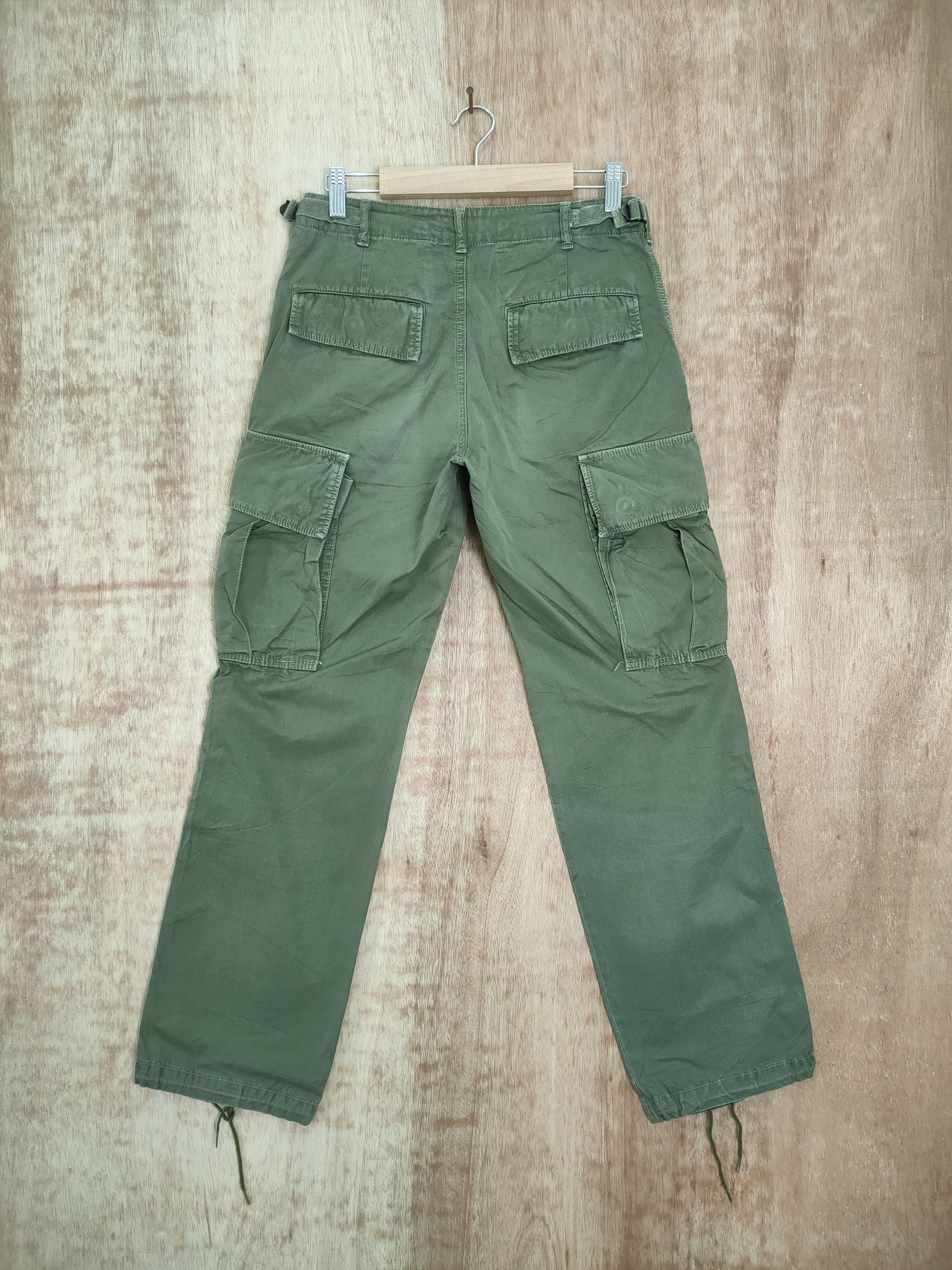 Japanese Brand LARRURE GREEN CARGO PANTS Size US 26 / EU 42 - 4 Thumbnail