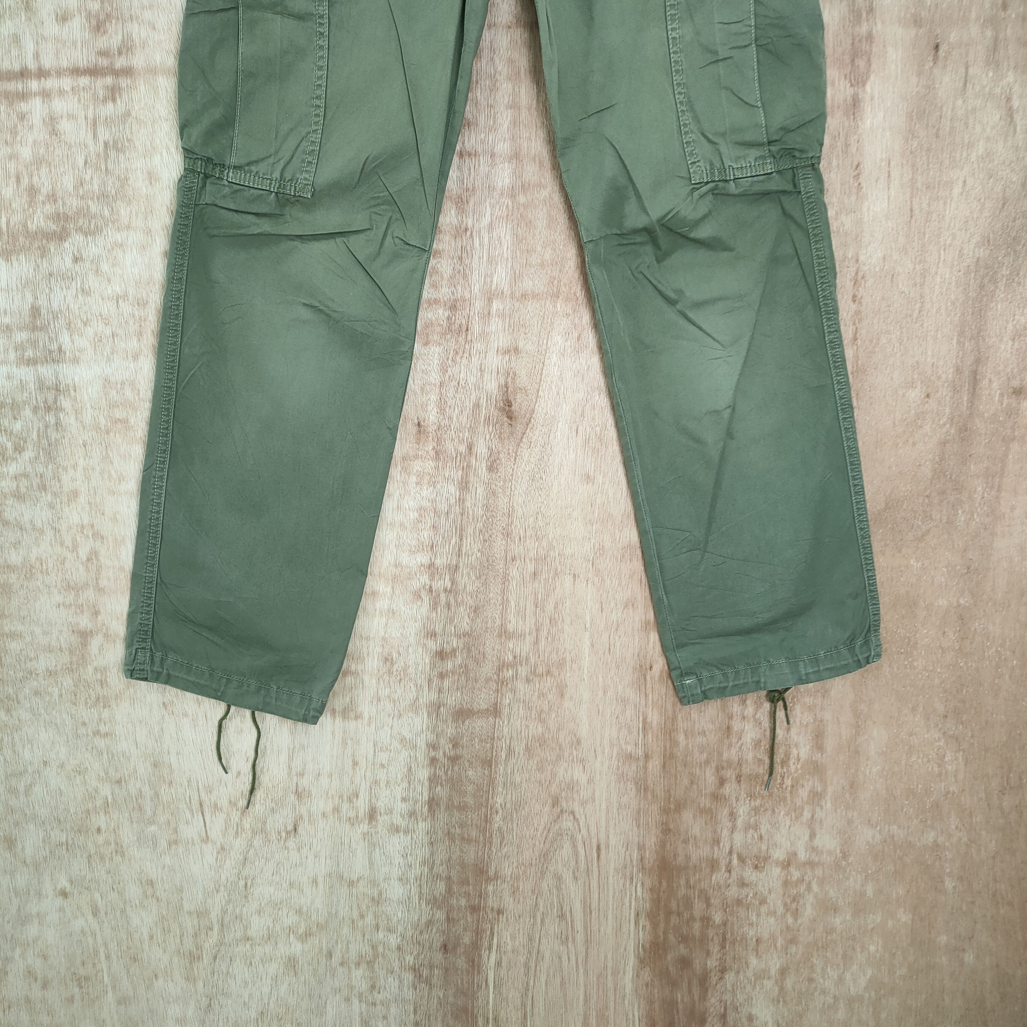 Japanese Brand LARRURE GREEN CARGO PANTS Size US 26 / EU 42 - 3 Thumbnail