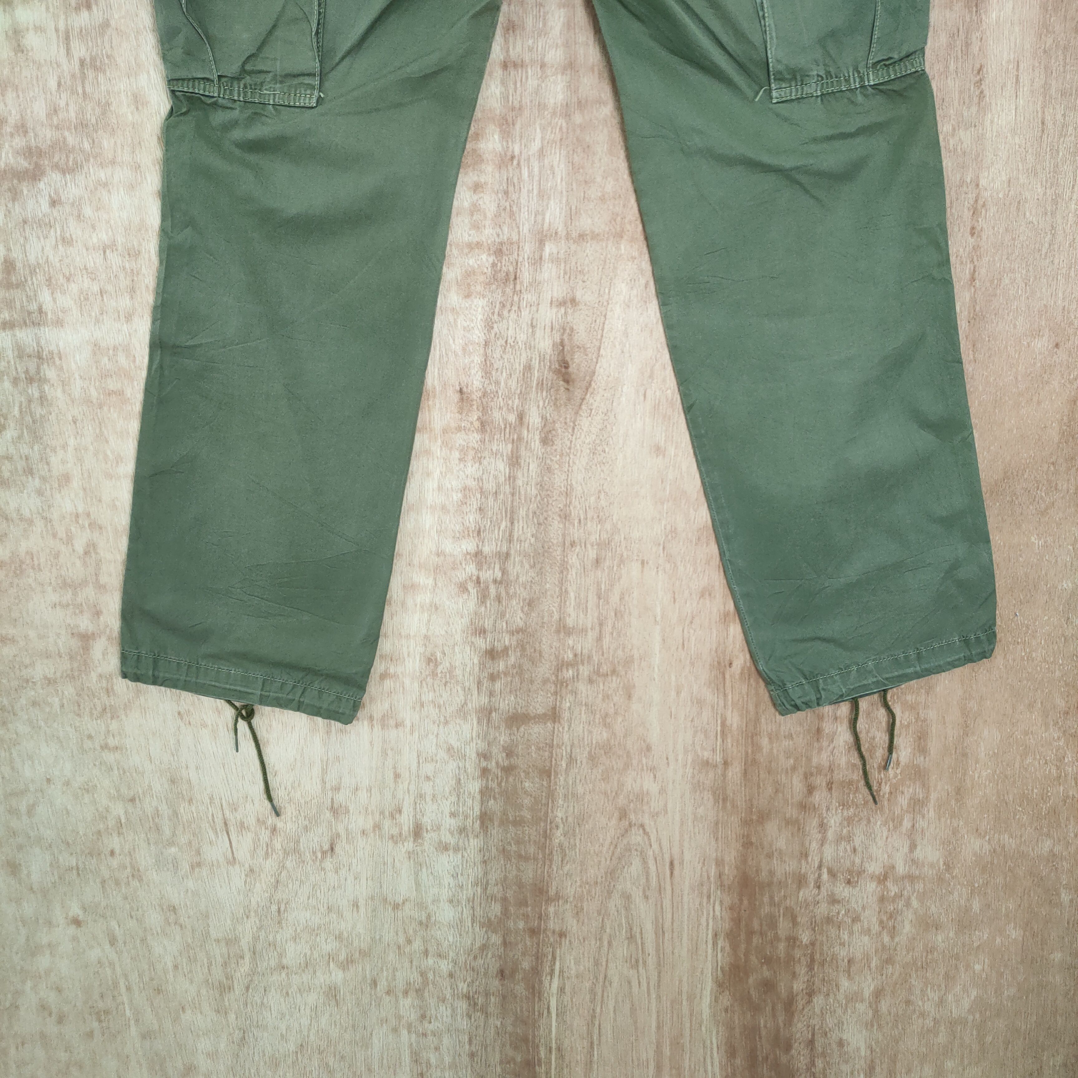 Japanese Brand LARRURE GREEN CARGO PANTS Size US 26 / EU 42 - 6 Thumbnail