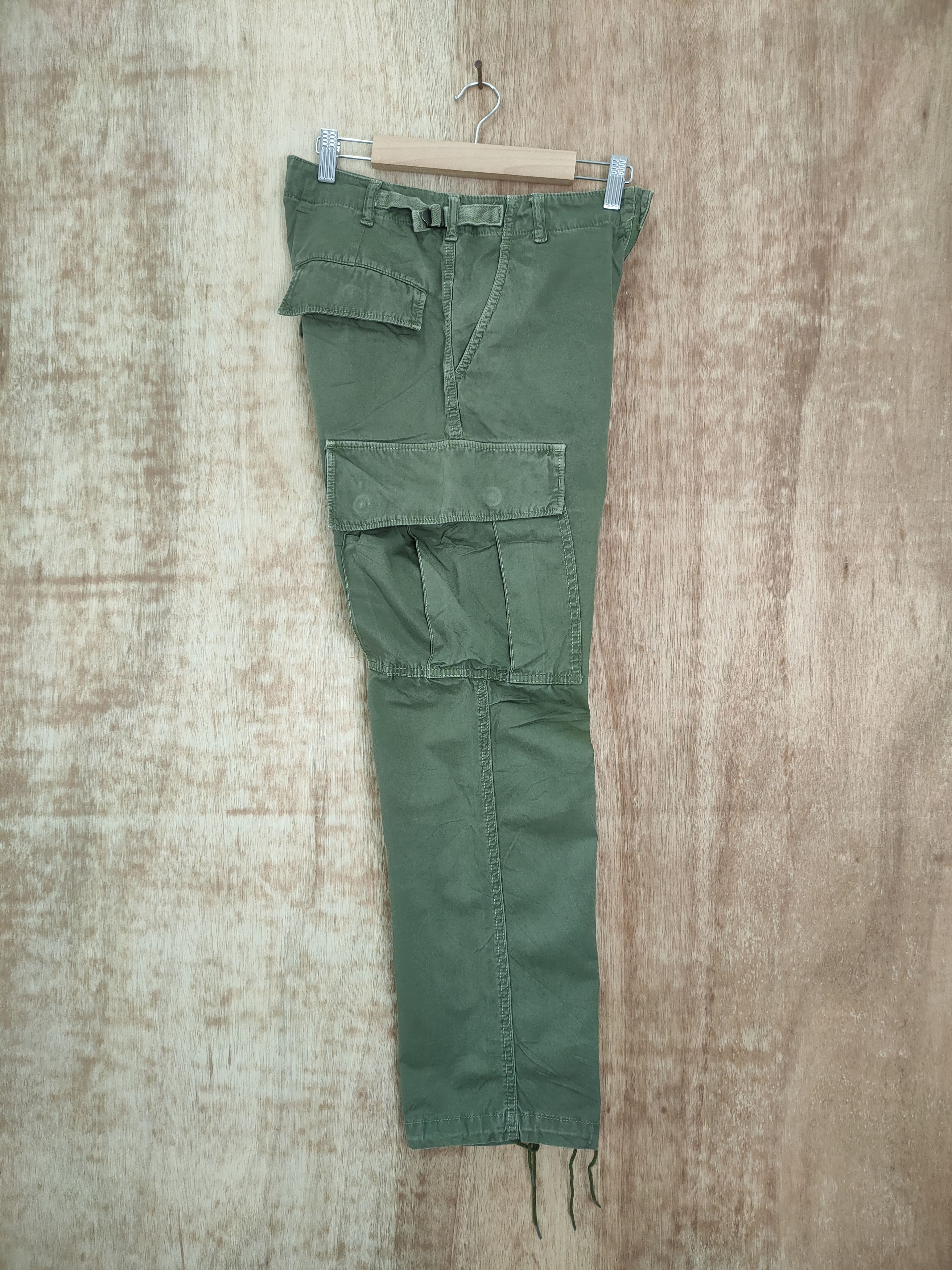 Japanese Brand LARRURE GREEN CARGO PANTS Size US 26 / EU 42 - 7 Thumbnail