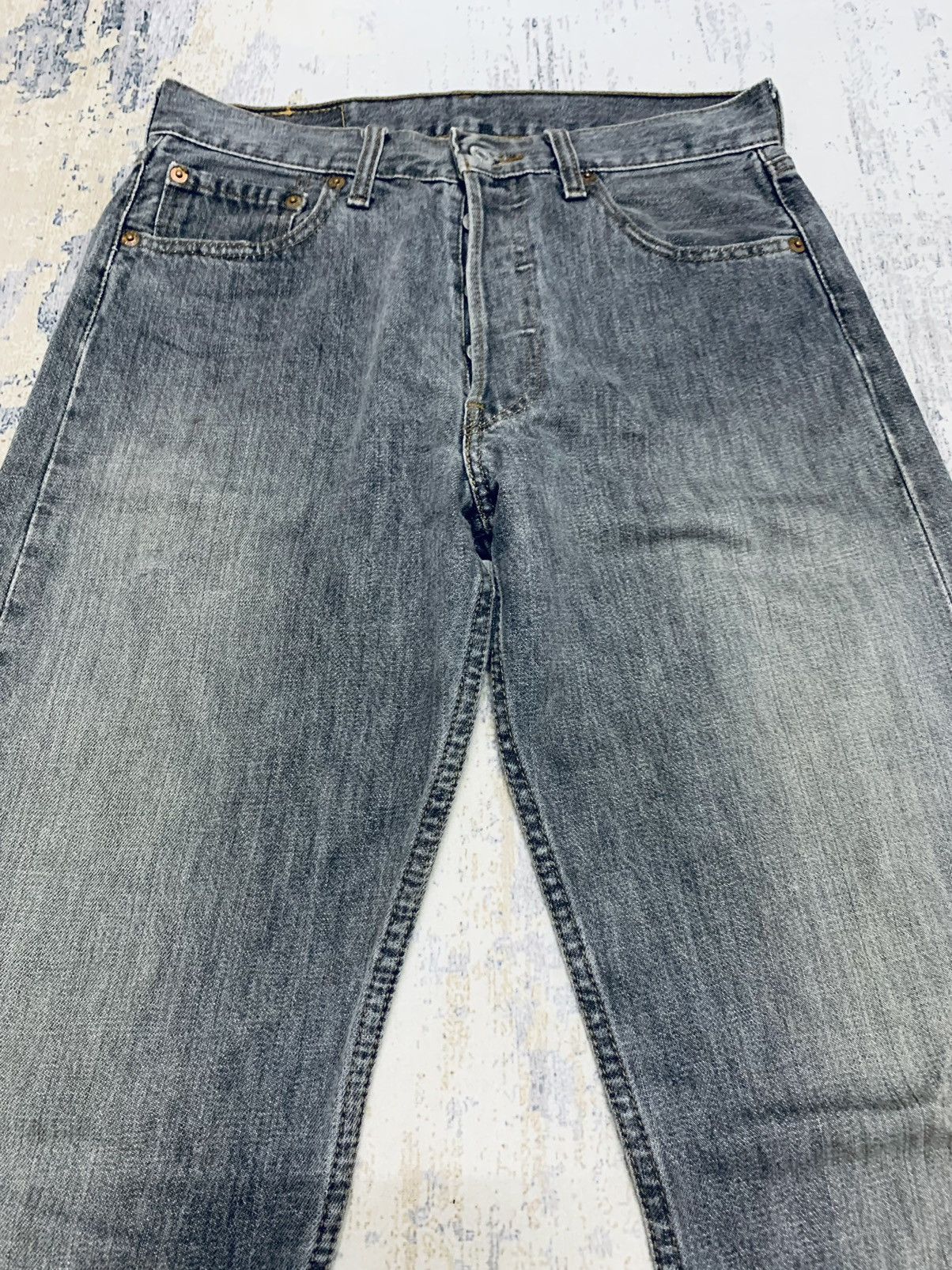 Levi's Vintage Levi’s 501 Jeans Distressed Denim W29x31.5 Size US 29 - 3 Thumbnail