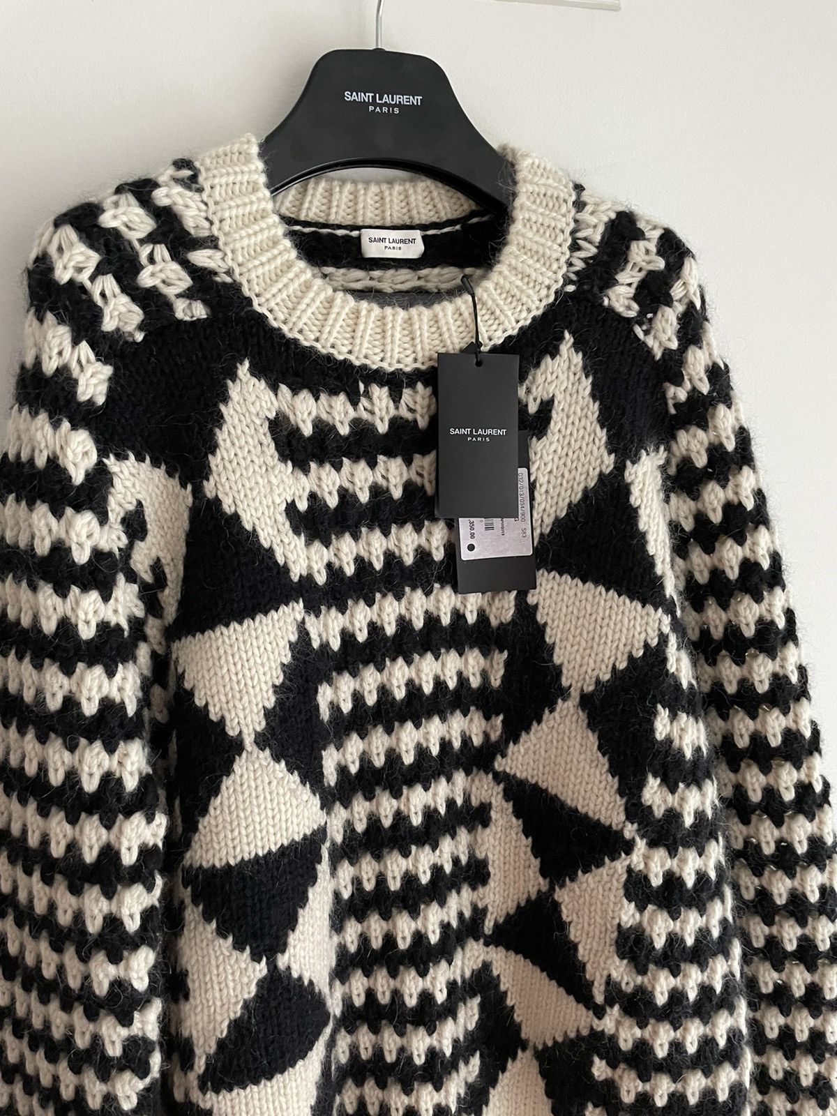Saint Laurent Paris Sold Out Rare Geometric Runway Graphic Sweater Brand New Size US XL / EU 56 / 4 - 11 Thumbnail