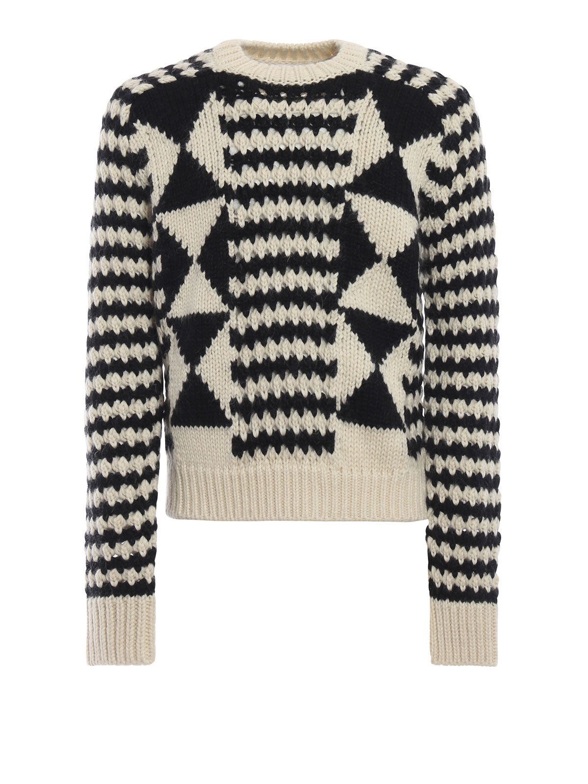 Saint Laurent Paris Sold Out Rare Geometric Runway Graphic Sweater Brand New Size US XL / EU 56 / 4 - 14 Thumbnail