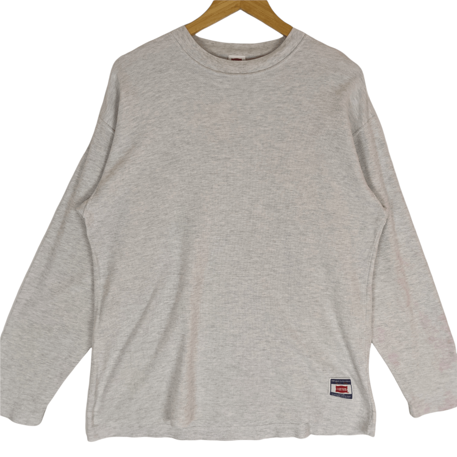 Hanes × Vintage Vintage 90's HANES Plain Jumper Pullover Sweatshirt Size US L / EU 52-54 / 3 - 2 Thumbnail