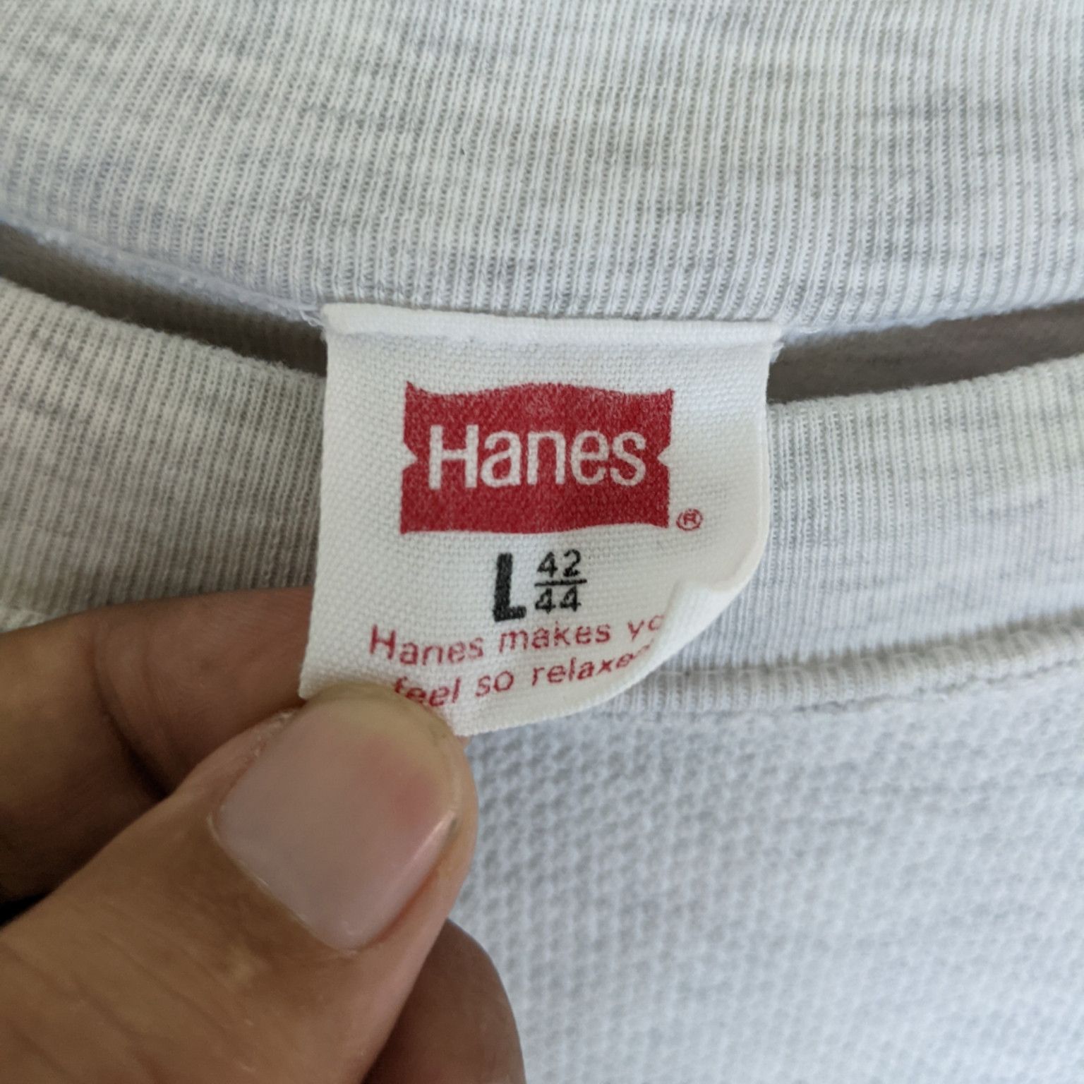 Hanes × Vintage Vintage 90's HANES Plain Jumper Pullover Sweatshirt Size US L / EU 52-54 / 3 - 7 Thumbnail