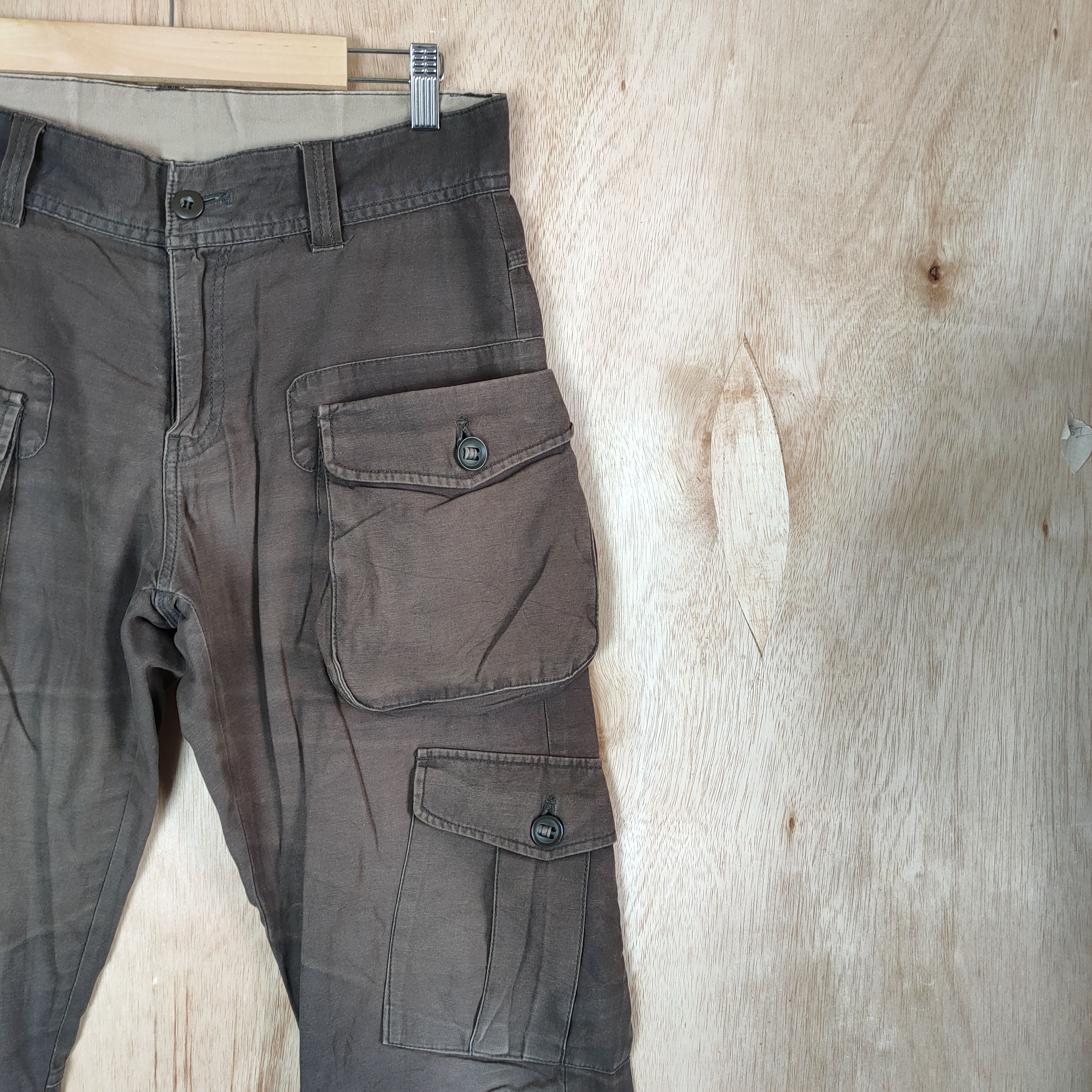 Japanese Brand × Vintage VINTAGE JAPANESE FADED BROWN CARGO PANTS Size US 31 - 4 Thumbnail