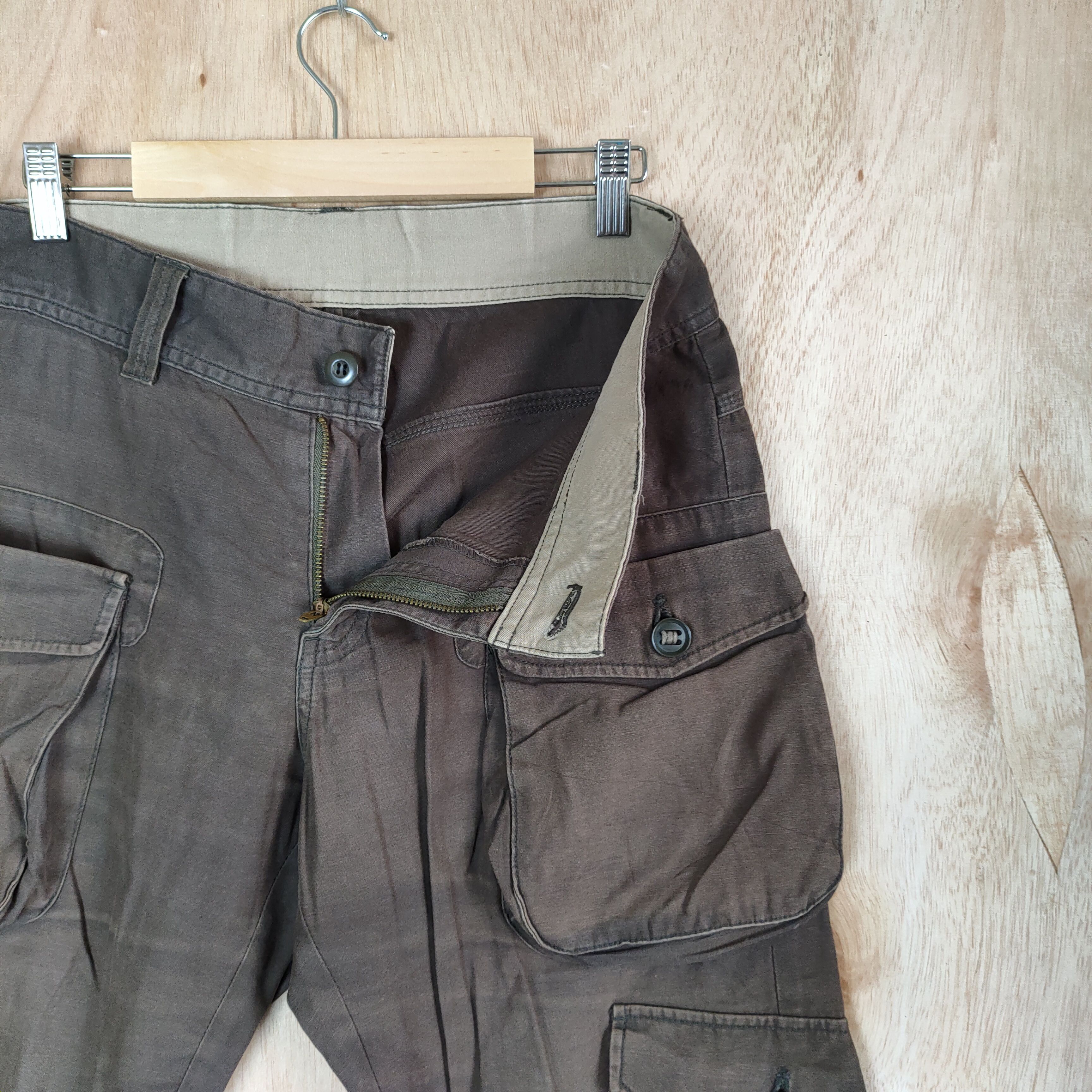 Japanese Brand × Vintage VINTAGE JAPANESE FADED BROWN CARGO PANTS Size US 31 - 9 Thumbnail