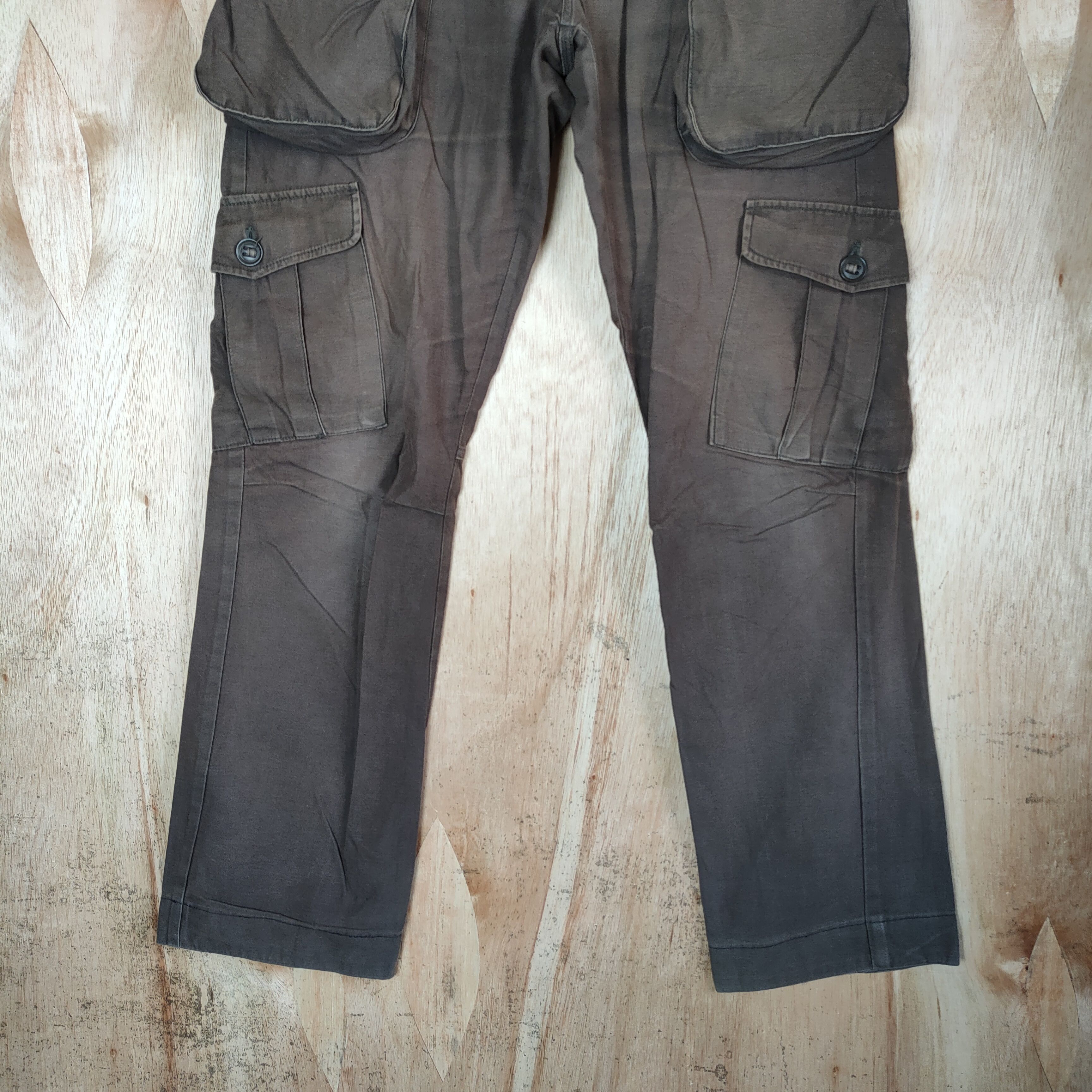 Japanese Brand × Vintage VINTAGE JAPANESE FADED BROWN CARGO PANTS Size US 31 - 3 Thumbnail