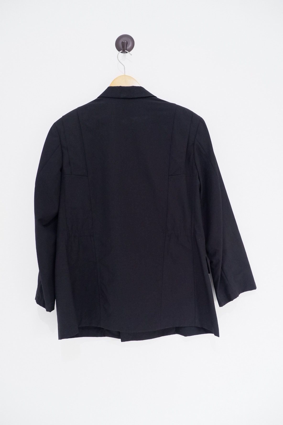 Yohji Yamamoto Vintage Y's Yohji Yamamoto Double Breast Laine Blazer Jacket Size US M / EU 48-50 / 2 - 2 Thumbnail