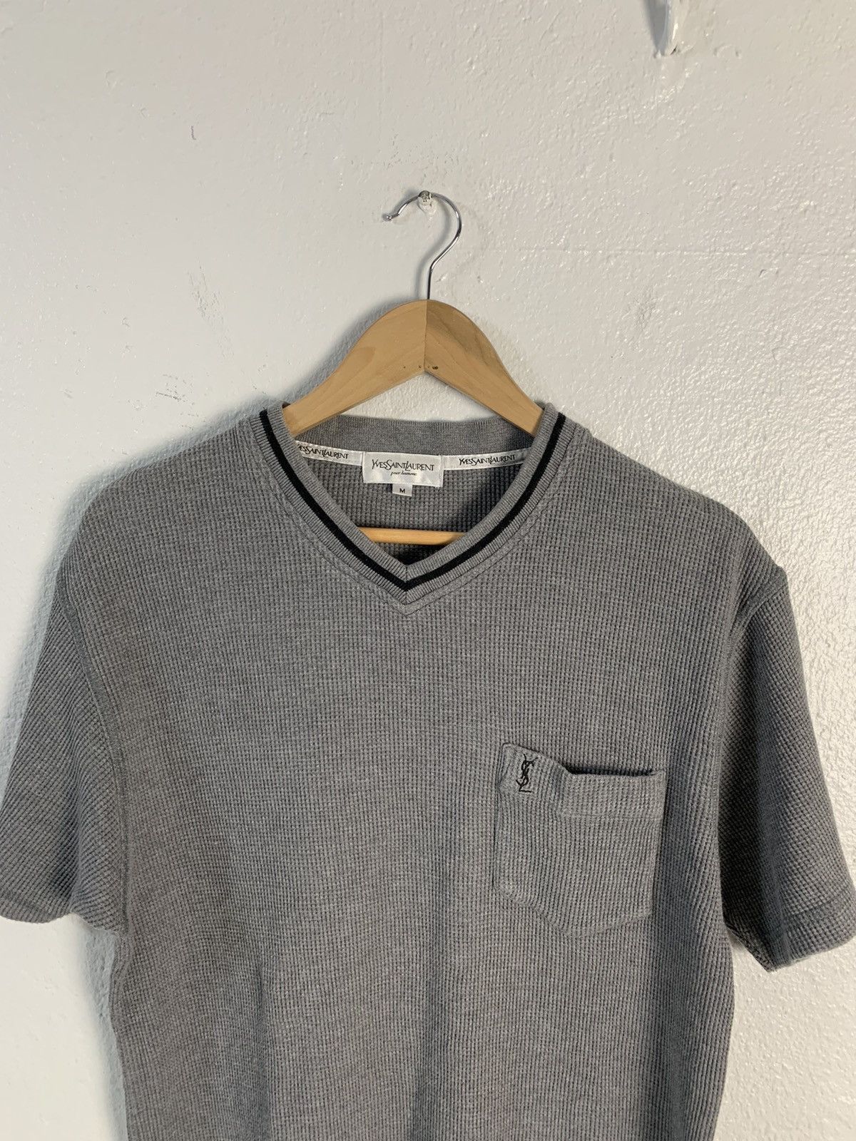 Yves Saint Laurent Yves Saint Laurent Pour Homme V-Neck Tee Size US M / EU 48-50 / 2 - 4 Thumbnail