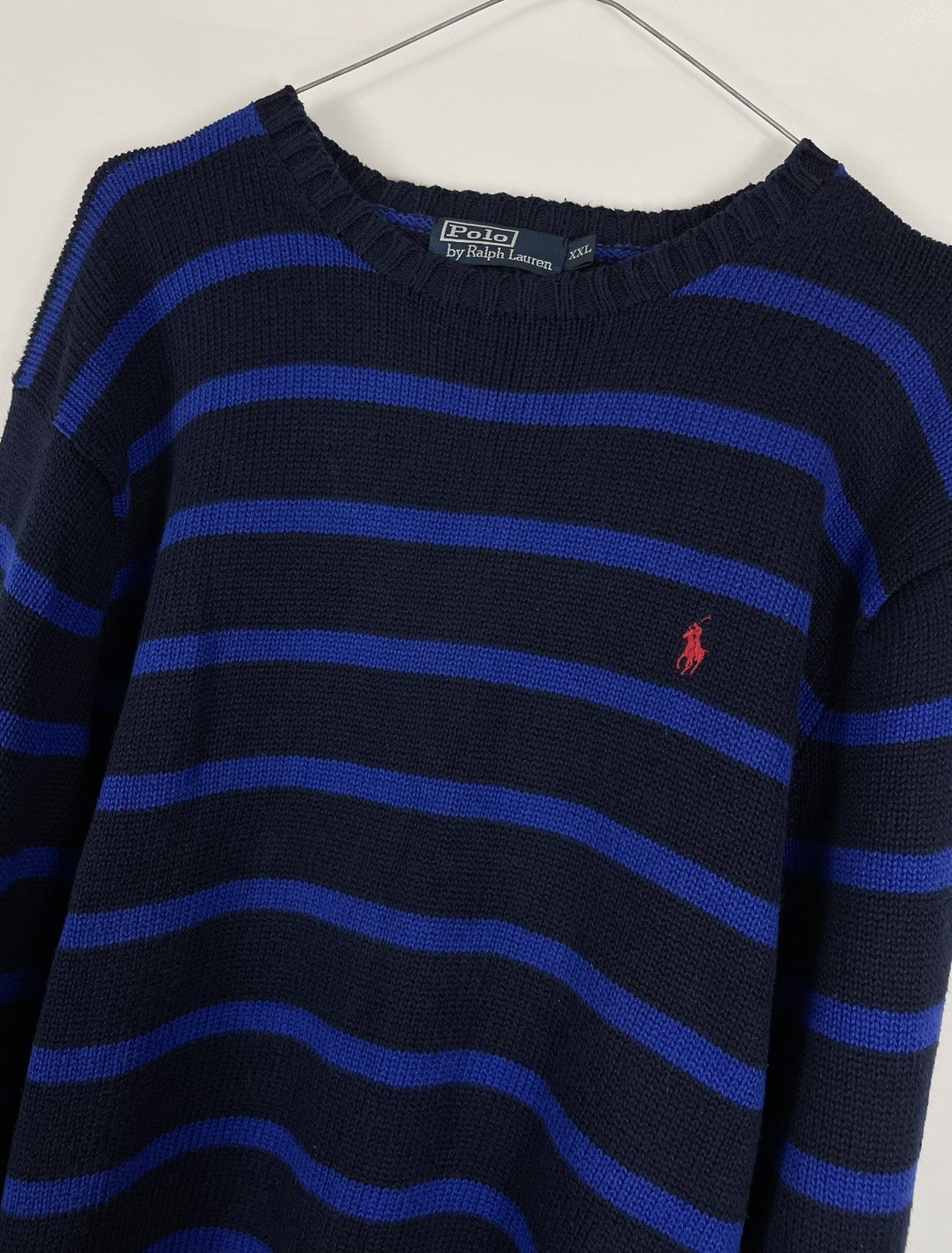 Polo Ralph Lauren Vintage Polo Ralph Lauren USA Striped Heavy Knit Sweater Size US XXL / EU 58 / 5 - 1 Thumbnail