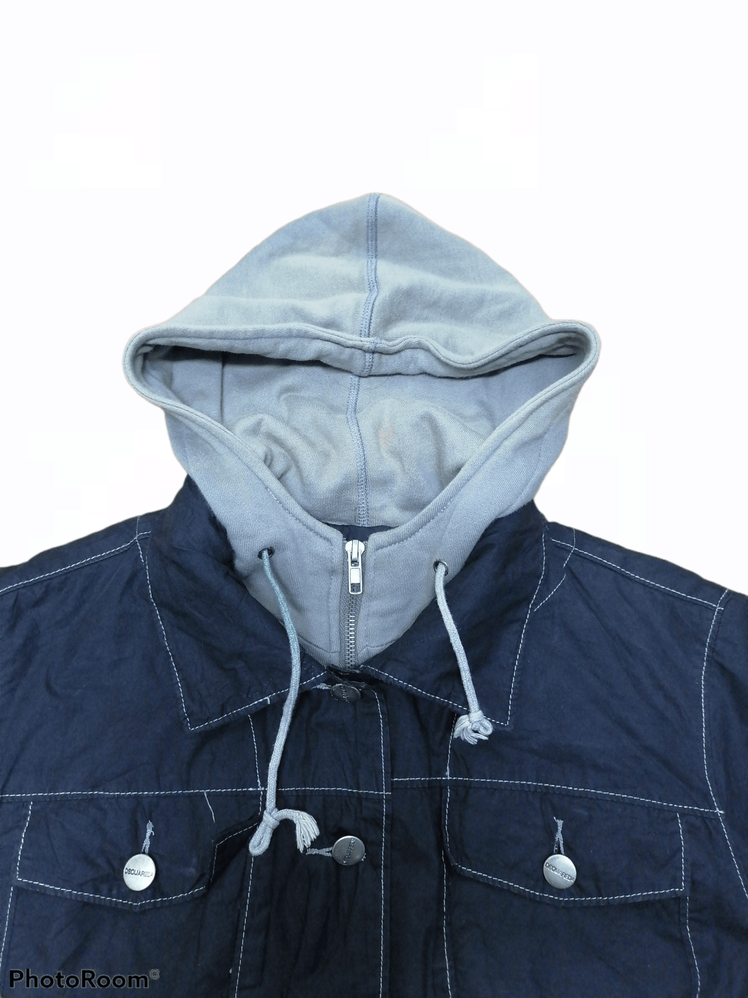Dsquared2 × Vintage Dsquared2 Double Layer Sweater With Hoodie Jackets Size US M / EU 48-50 / 2 - 3 Thumbnail