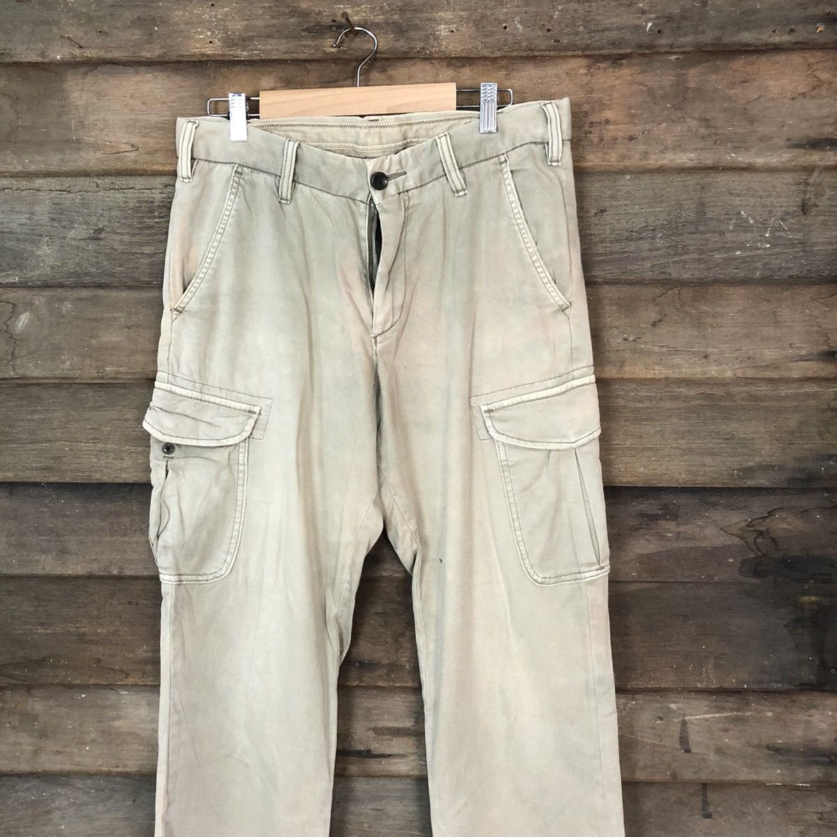 Japanese Brand × Uniqlo Uniqlo Brown faded utility distressed Cargo Pants #7055 Size US 31 - 2 Thumbnail