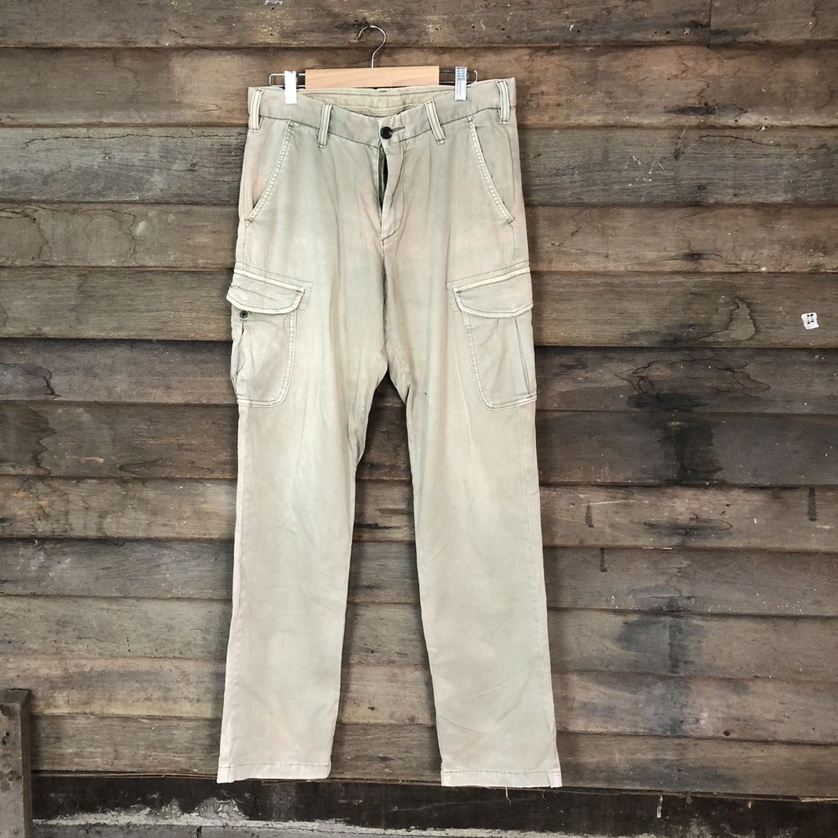 Japanese Brand × Uniqlo Uniqlo Brown faded utility distressed Cargo Pants #7055 Size US 31 - 1 Thumbnail