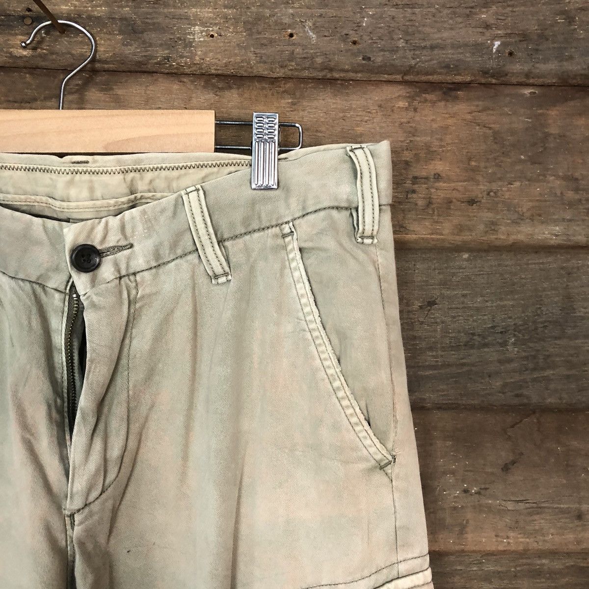 Japanese Brand × Uniqlo Uniqlo Brown faded utility distressed Cargo Pants #7055 Size US 31 - 5 Thumbnail