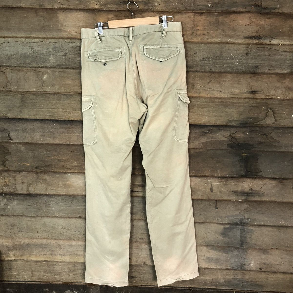 Japanese Brand × Uniqlo Uniqlo Brown faded utility distressed Cargo Pants #7055 Size US 31 - 10 Thumbnail