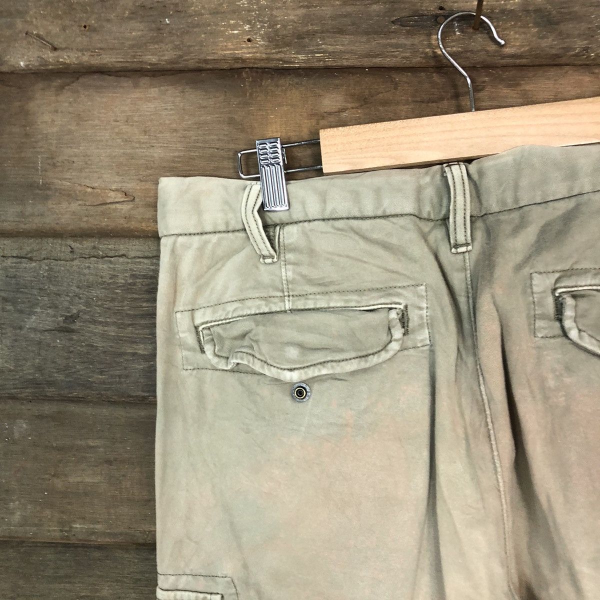 Japanese Brand × Uniqlo Uniqlo Brown faded utility distressed Cargo Pants #7055 Size US 31 - 12 Thumbnail