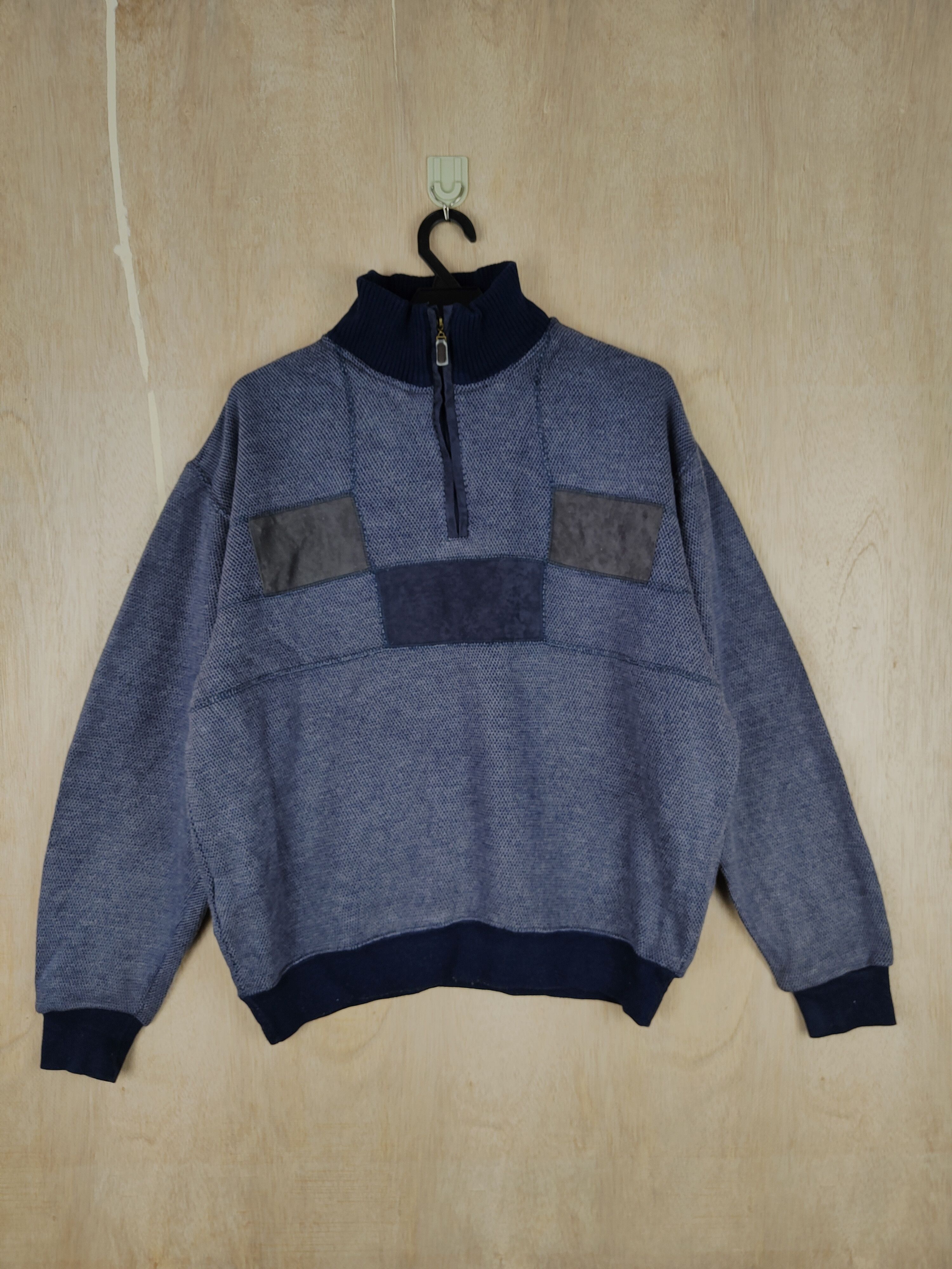 Homespun Knitwear Lindbergh Dark Blue Sweater knitwear vintage #4269 Size US M / EU 48-50 / 2 - 1 Thumbnail