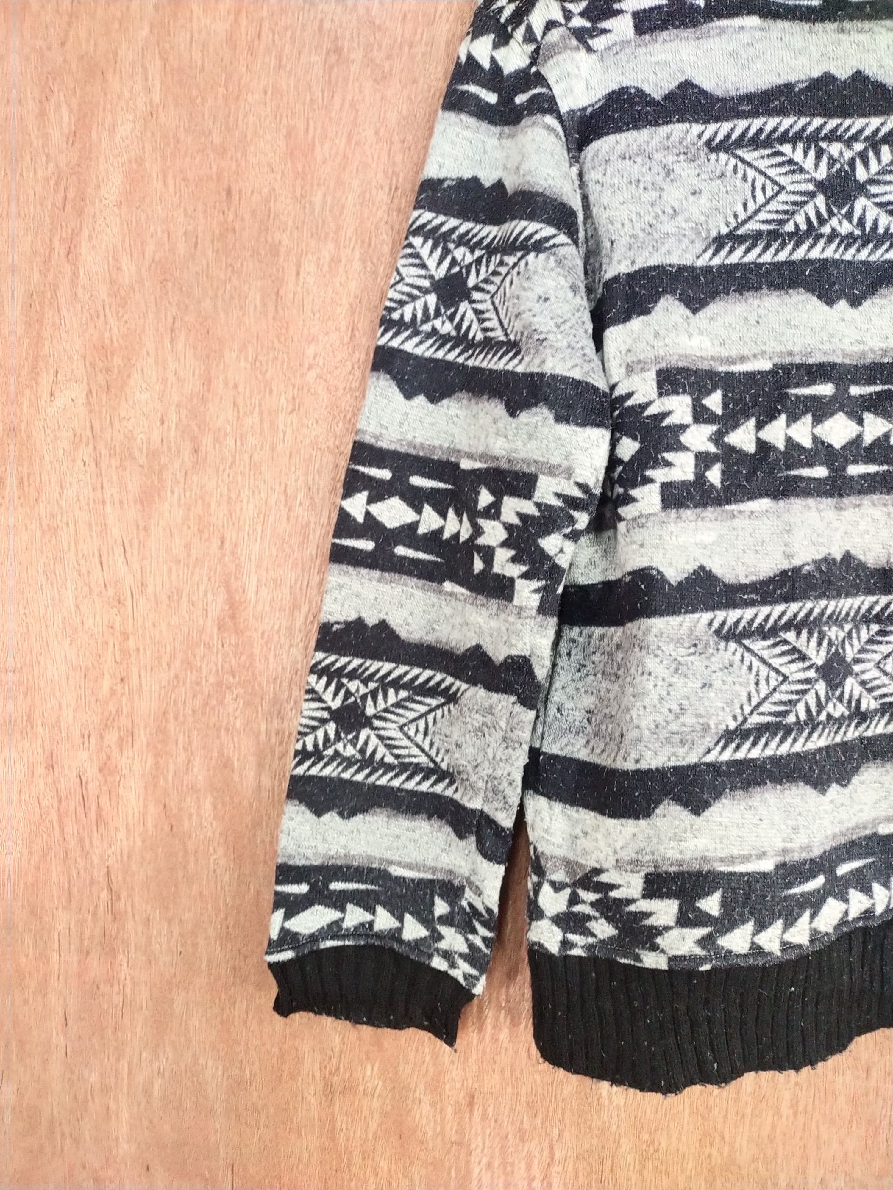 Vintage Power To The People gray navajo art stripe knitwear #S157 Size US M / EU 48-50 / 2 - 4 Thumbnail