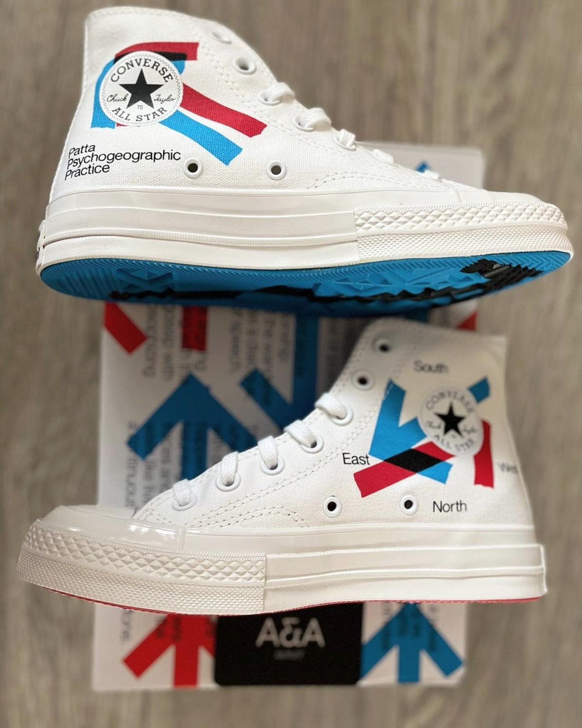 image of Converse X Patta X Experimental Jetset Chuck 70 Us 4 Shoes in White, Women's