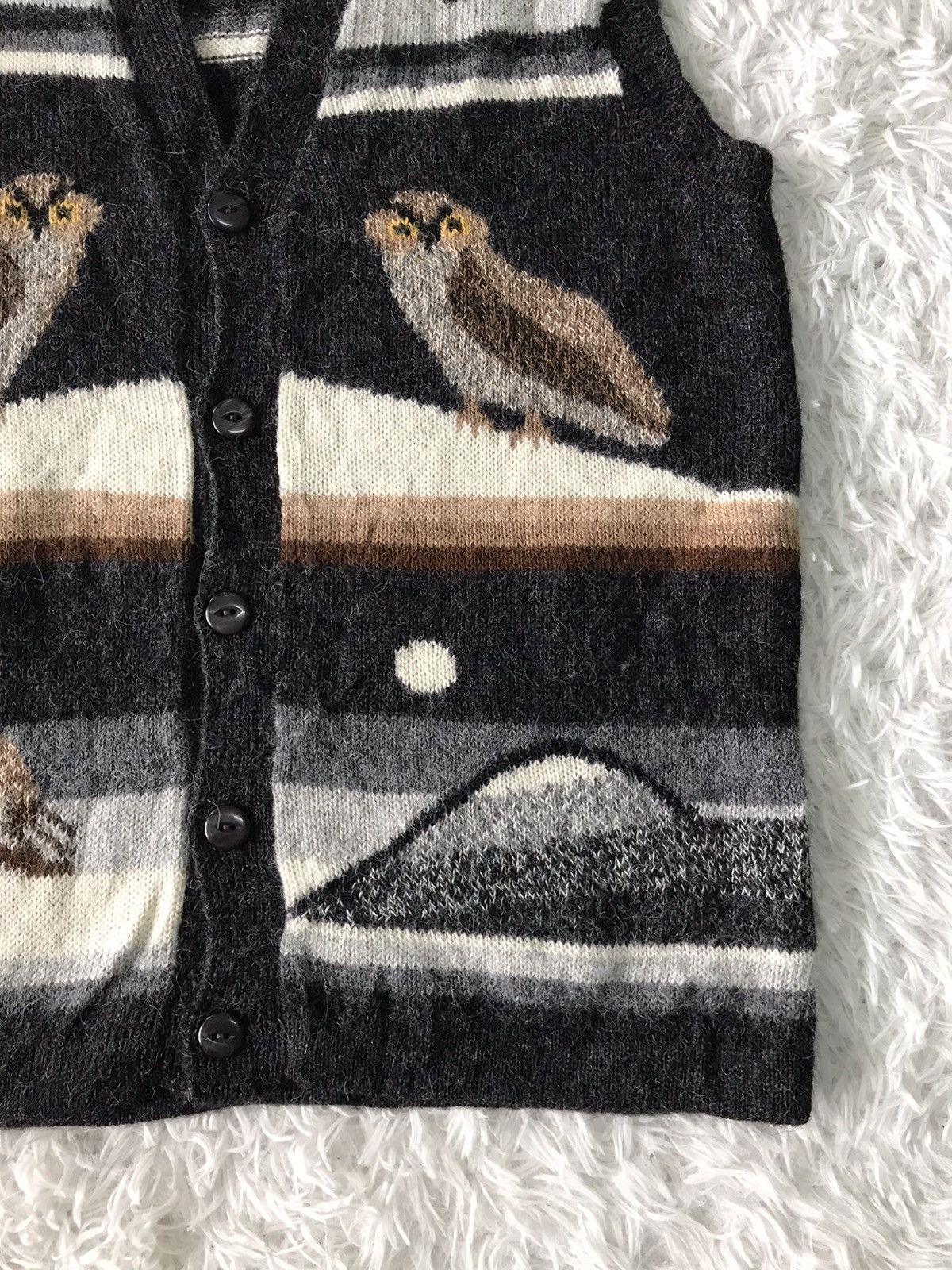 Art Comes First INCA-TEX 100% Alpaca Sleeveless Cardigan Nice Printed Size US M / EU 48-50 / 2 - 4 Thumbnail