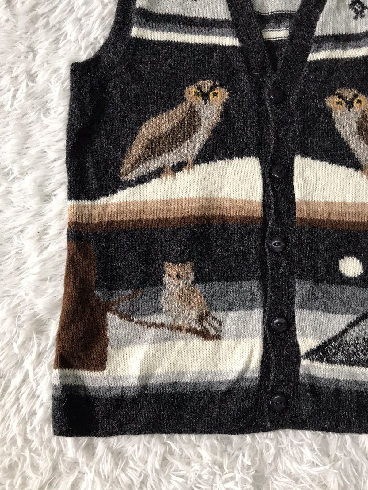 Art Comes First INCA-TEX 100% Alpaca Sleeveless Cardigan Nice Printed Size US M / EU 48-50 / 2 - 3 Thumbnail