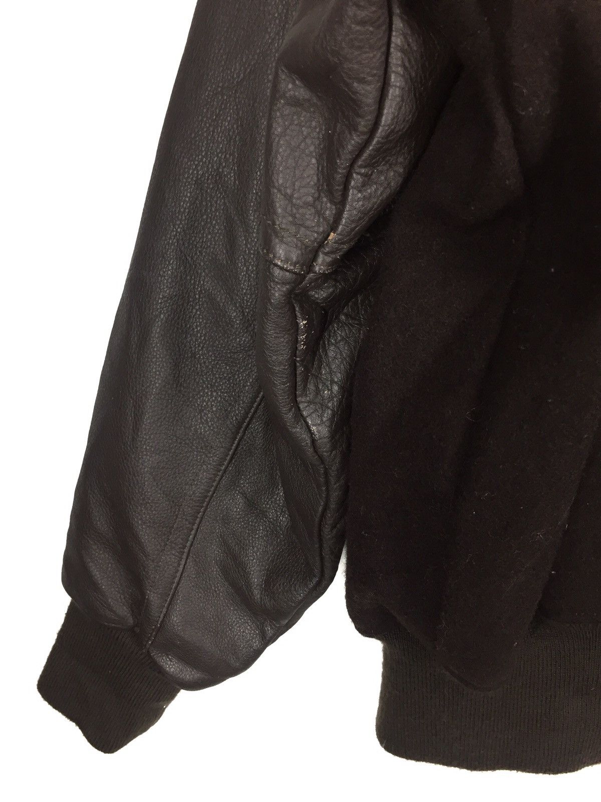 Japanese Brand VINTAGE WOOL + LEATHER VARSITY JACKET Size US XL / EU 56 / 4 - 10 Thumbnail