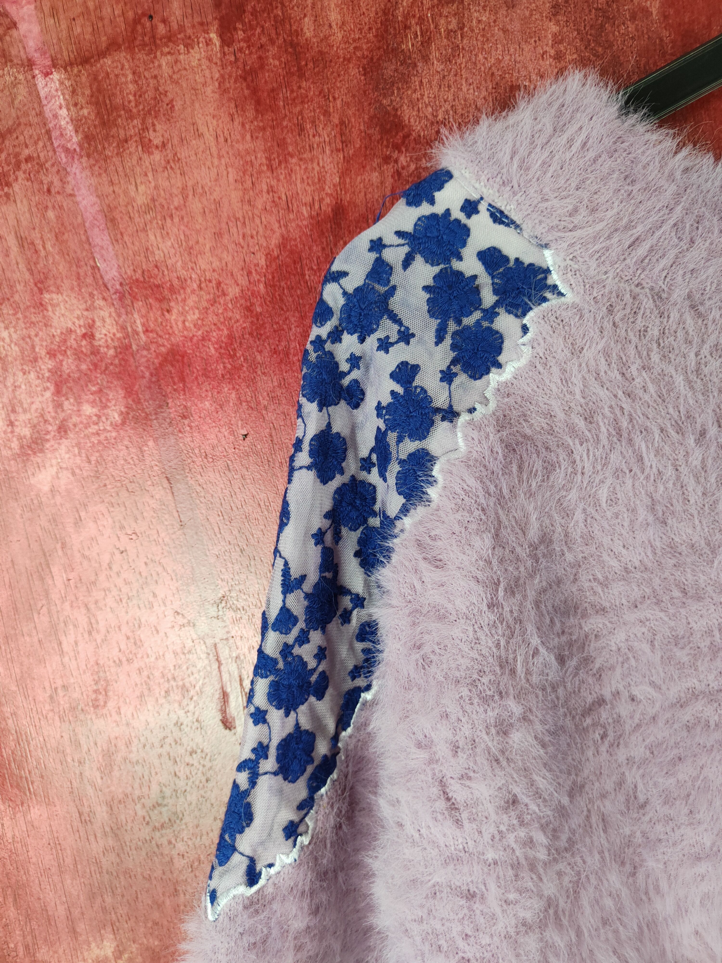 Japanese Brand Majestic Legon Purple Shag Shaggy Fur Mohair Knitwear #S372 Size M / US 6-8 / IT 42-44 - 6 Thumbnail