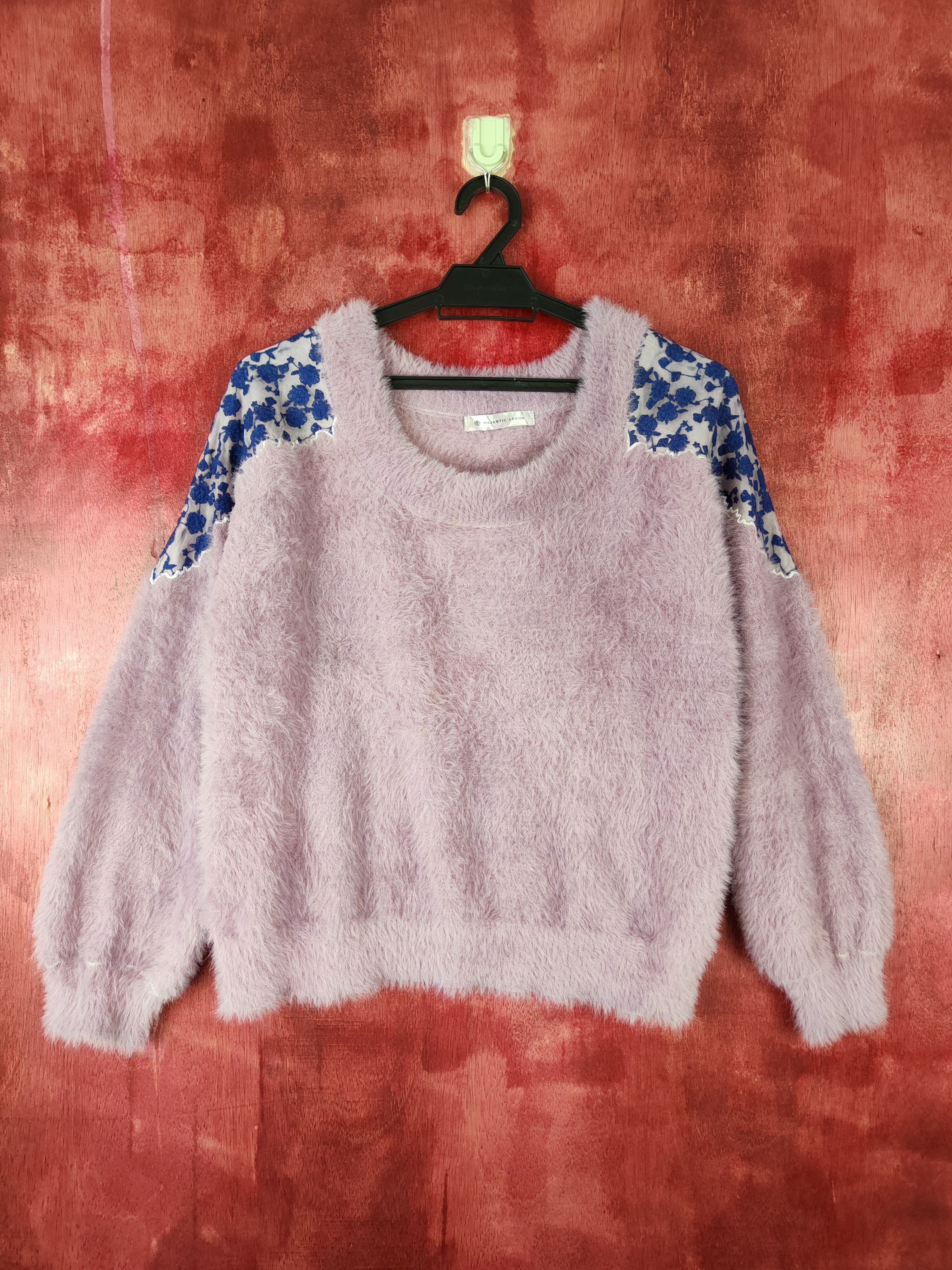 Japanese Brand Majestic Legon Purple Shag Shaggy Fur Mohair Knitwear #S372 Size M / US 6-8 / IT 42-44 - 1 Thumbnail