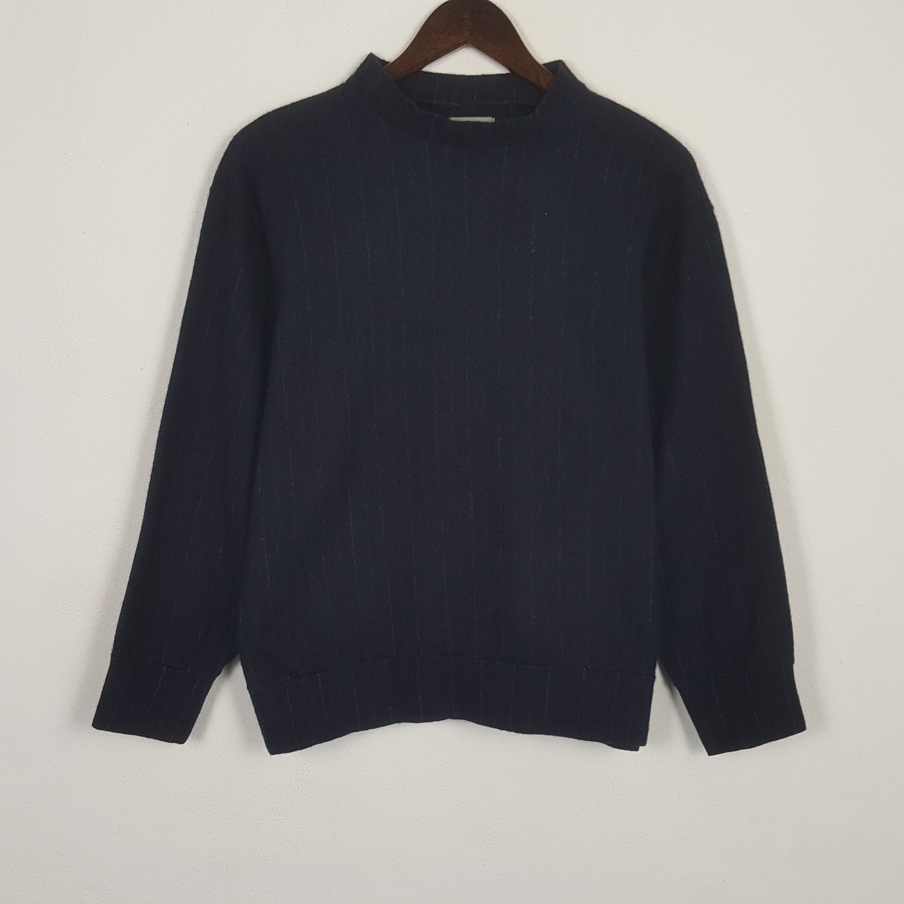 Comme des Garcons × Vintage Vintage Comme des Garcons Striped Wool Sweatshirt Size US M / EU 48-50 / 2 - 1 Thumbnail